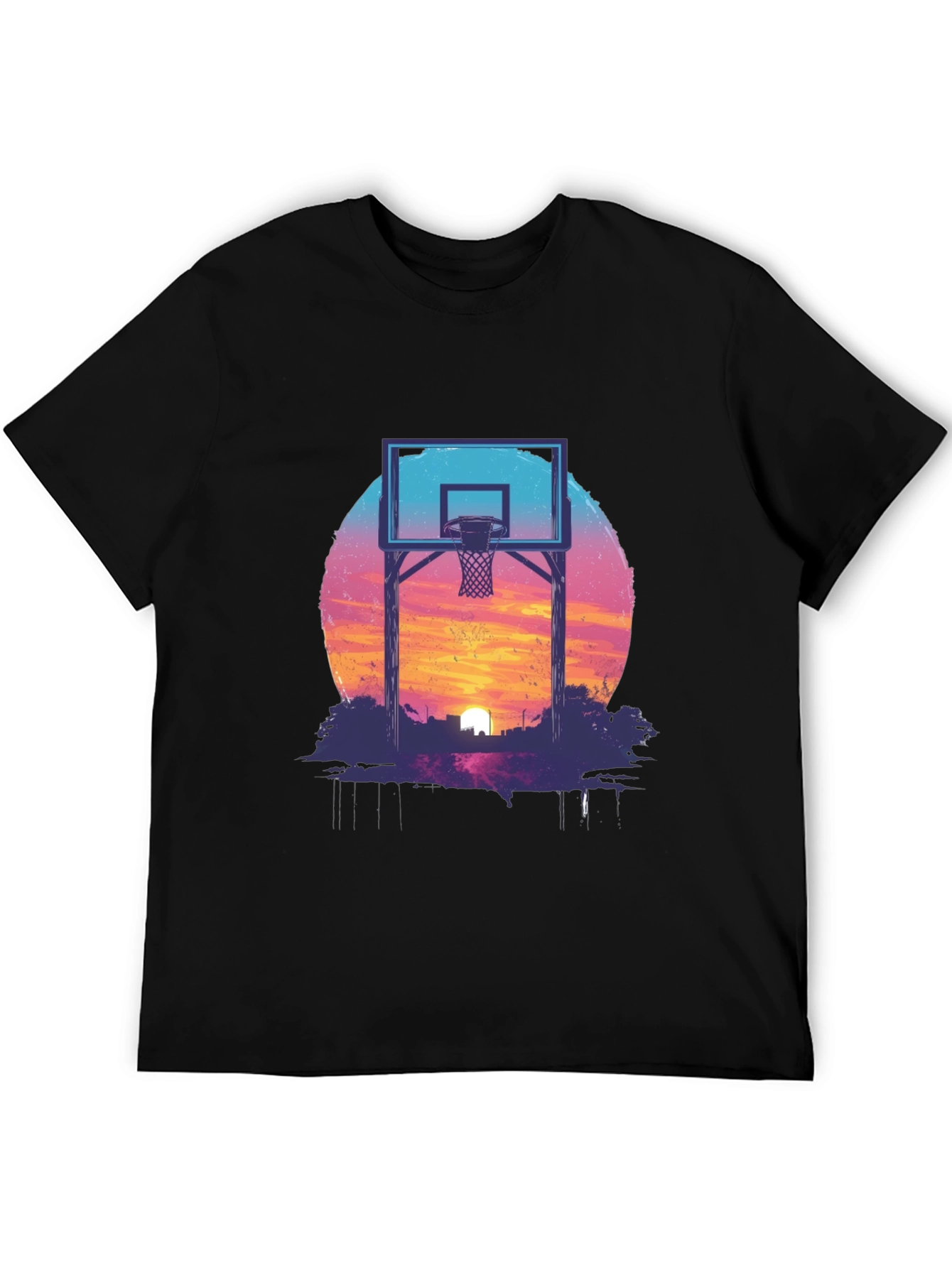 Sunset Basketball T-Shirt - Graphic Tee