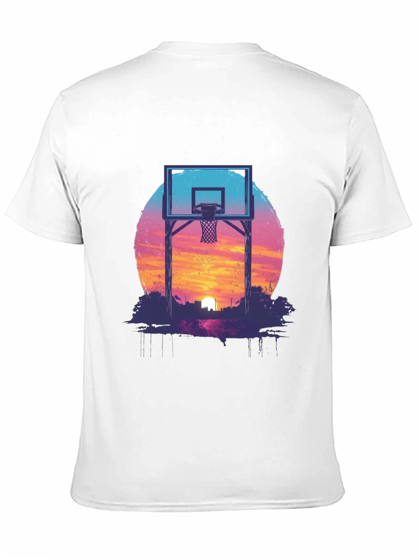 Sunset Basketball T-Shirt - Graphic Tee