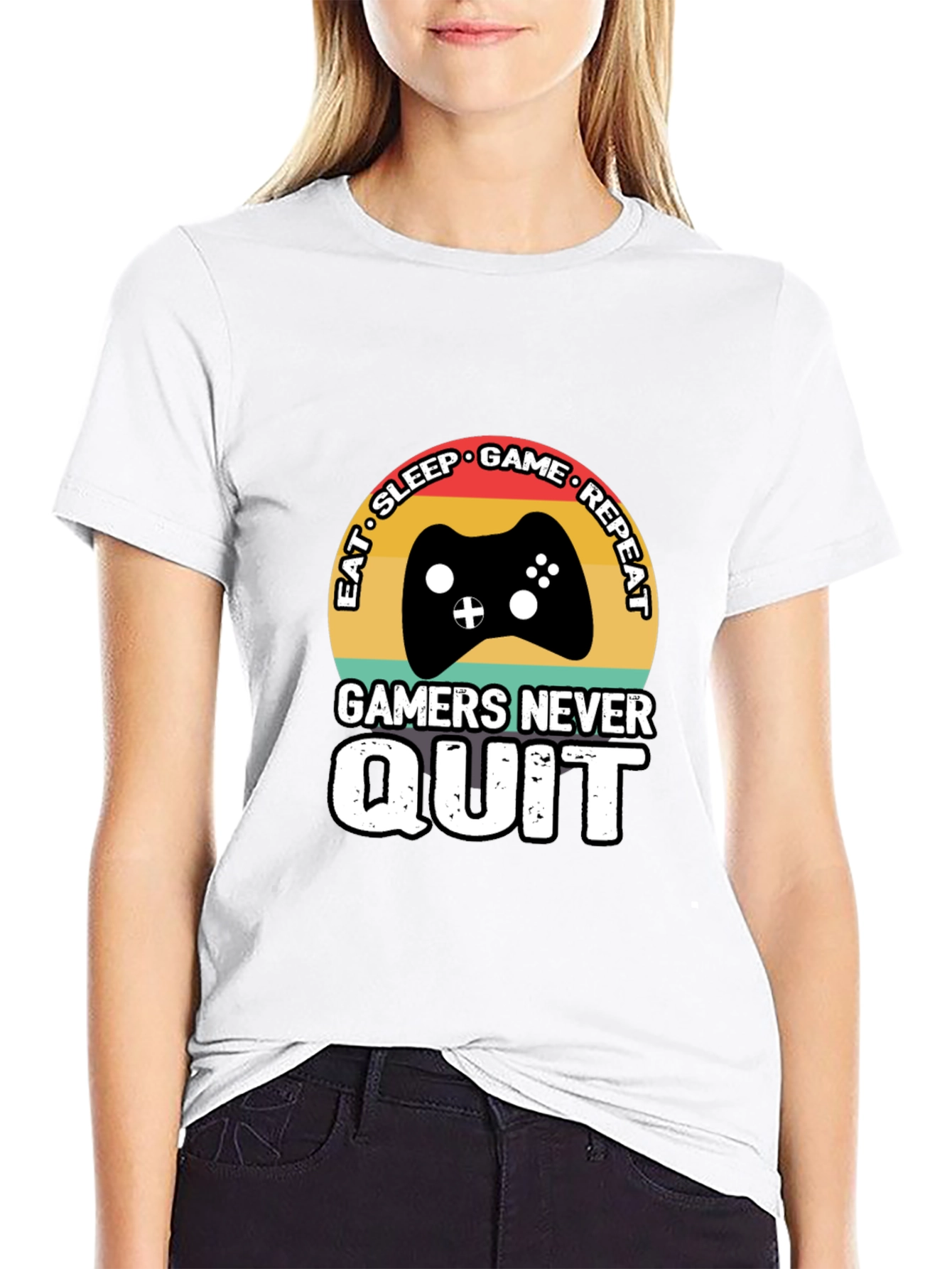 Eat Sleep Game Repeat Mens T-Shirt