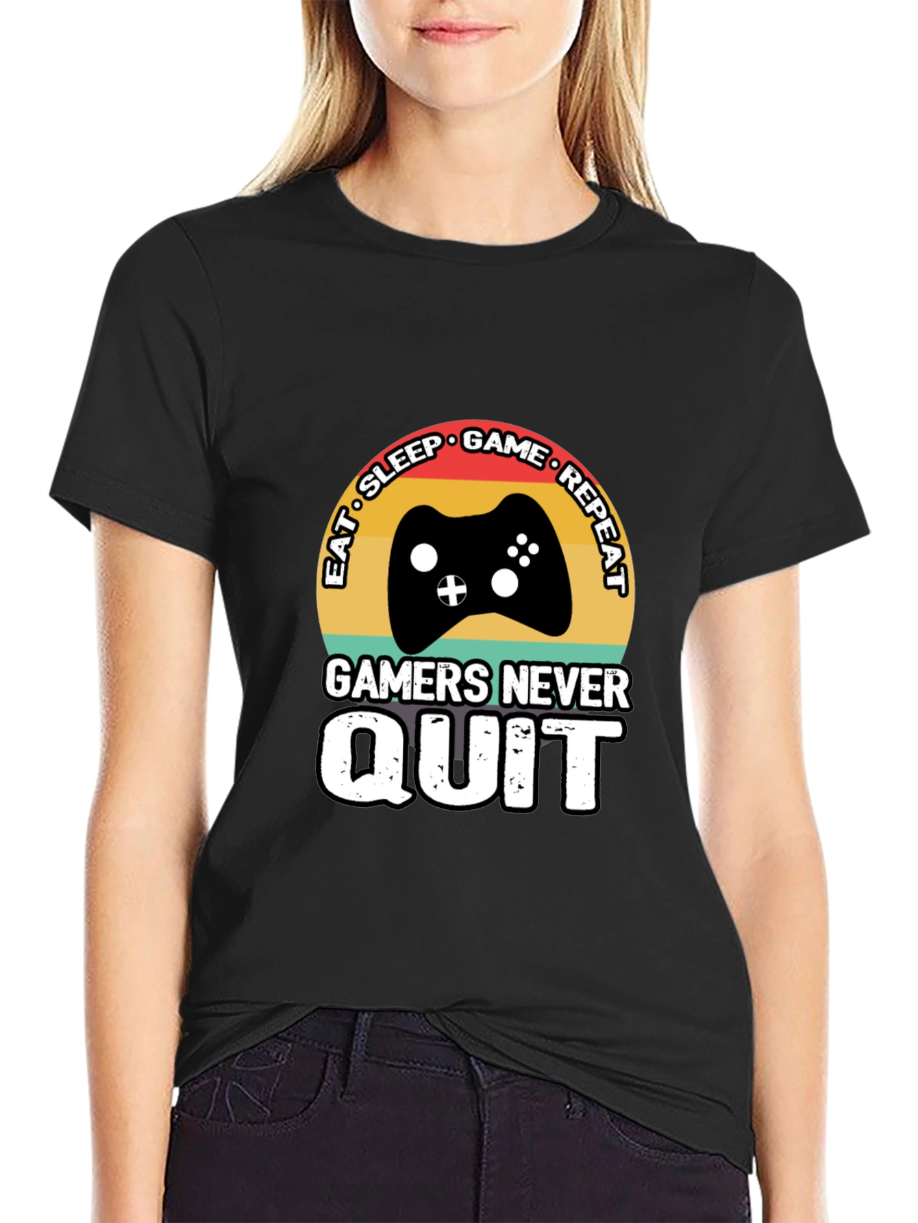 Eat Sleep Game Repeat Mens T-Shirt