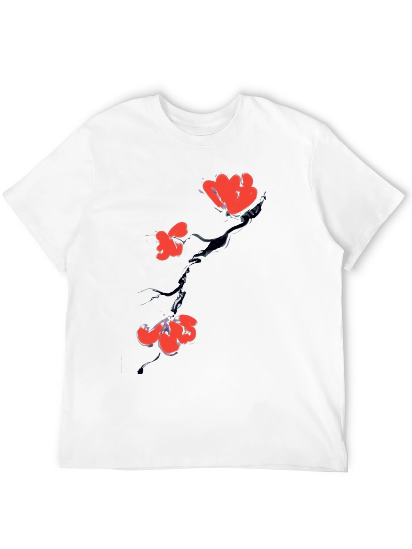 Black Floral Print Tee