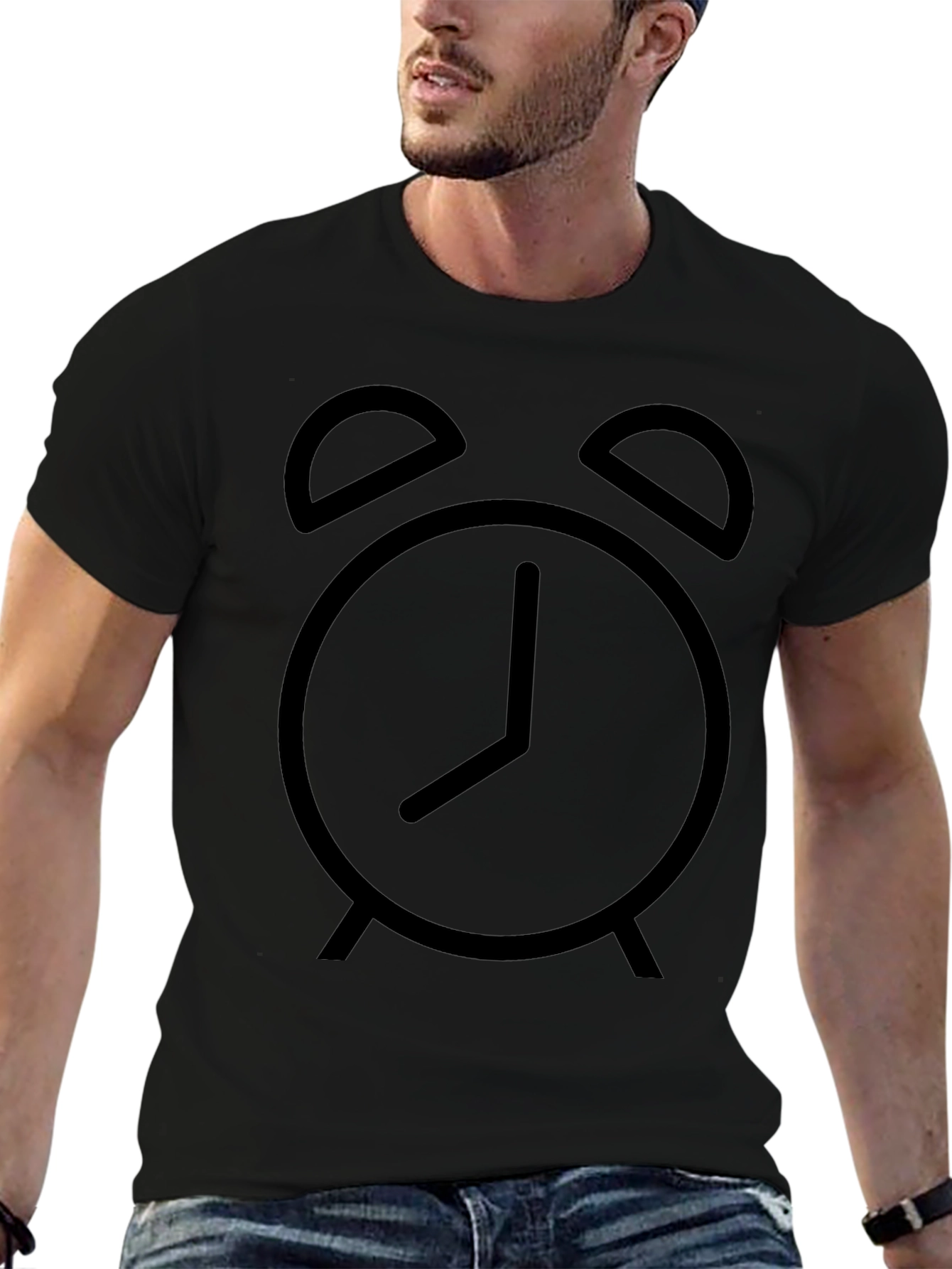 Alarm Clock Graphic Tee - Classic Black