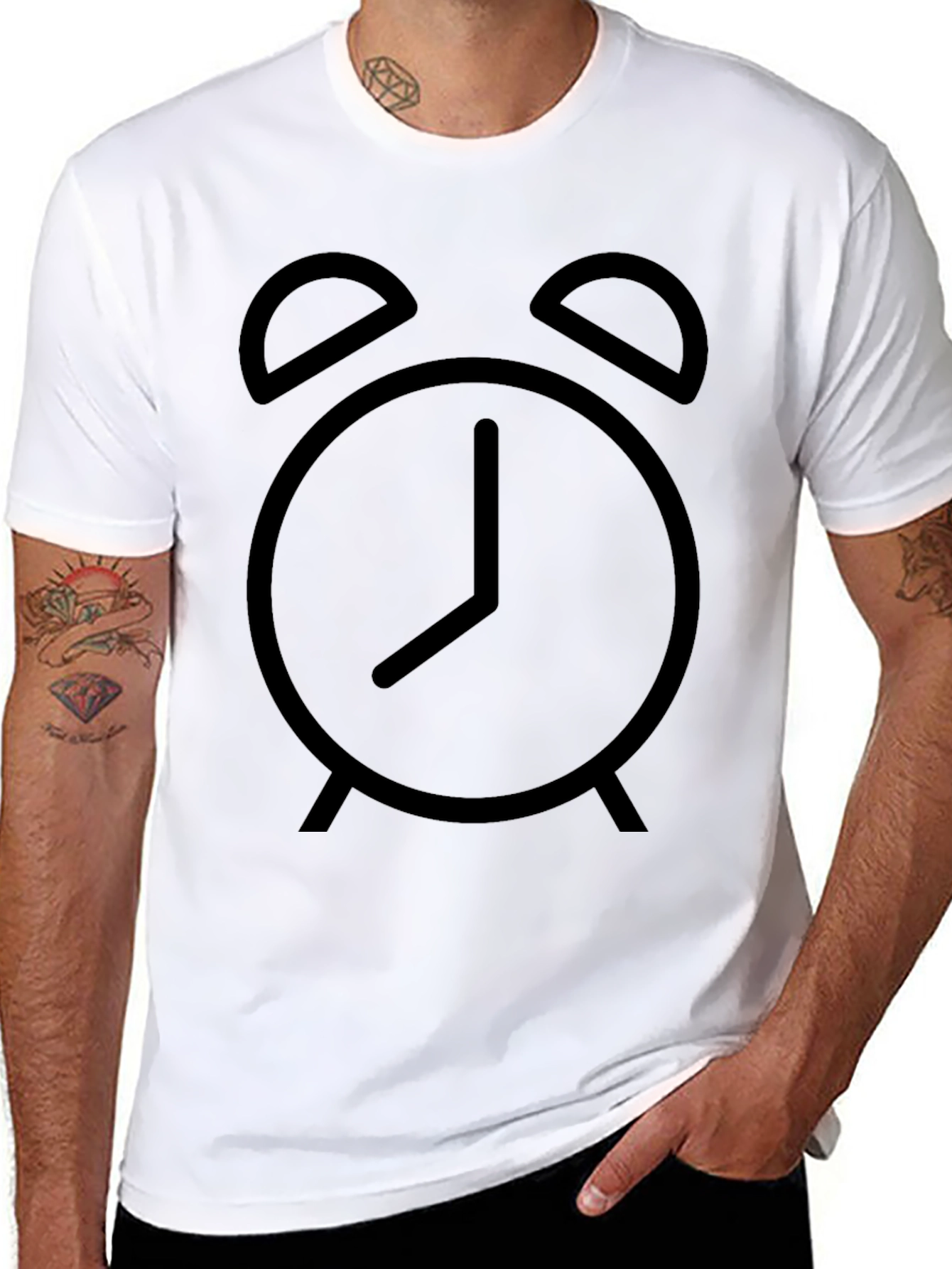 Alarm Clock Graphic Tee - Classic Black