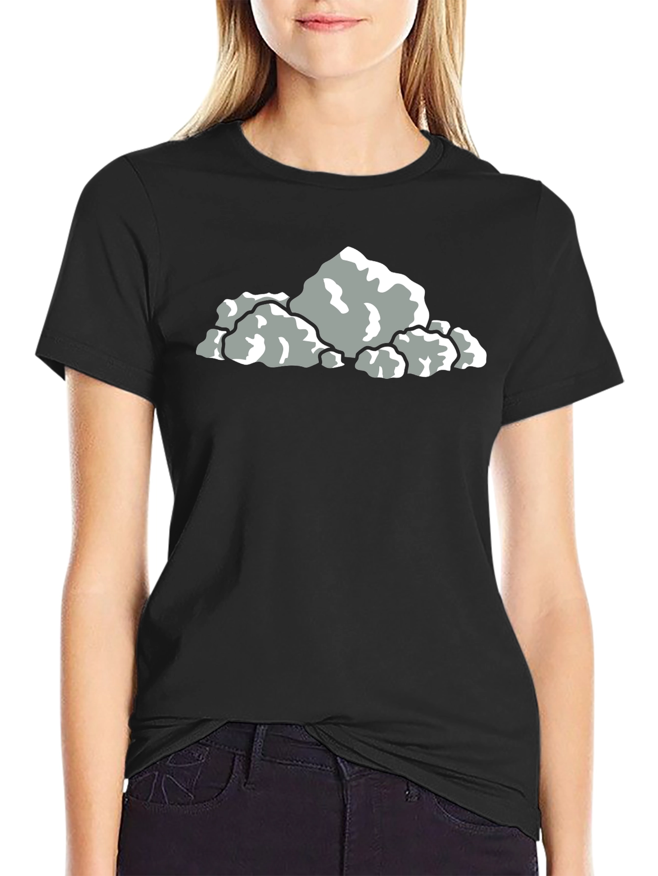 Cool Rocks Graphic Black T-Shirt