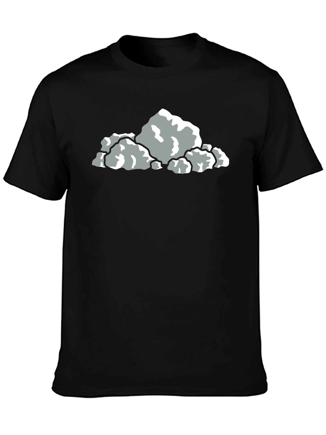 Cool Rocks Graphic Black T-Shirt