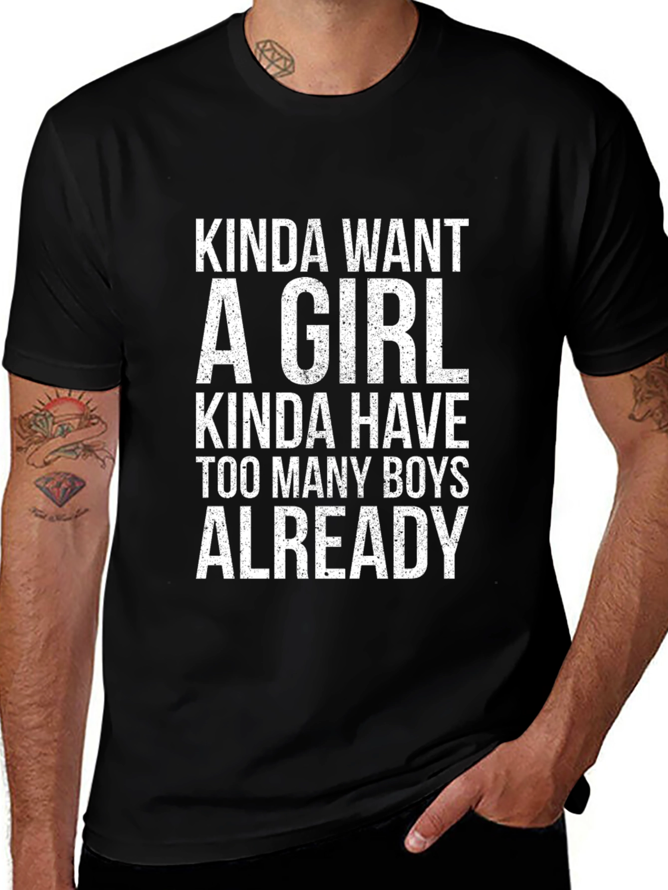 Funny Kinda Want A Girl Graphic T-Shirt
