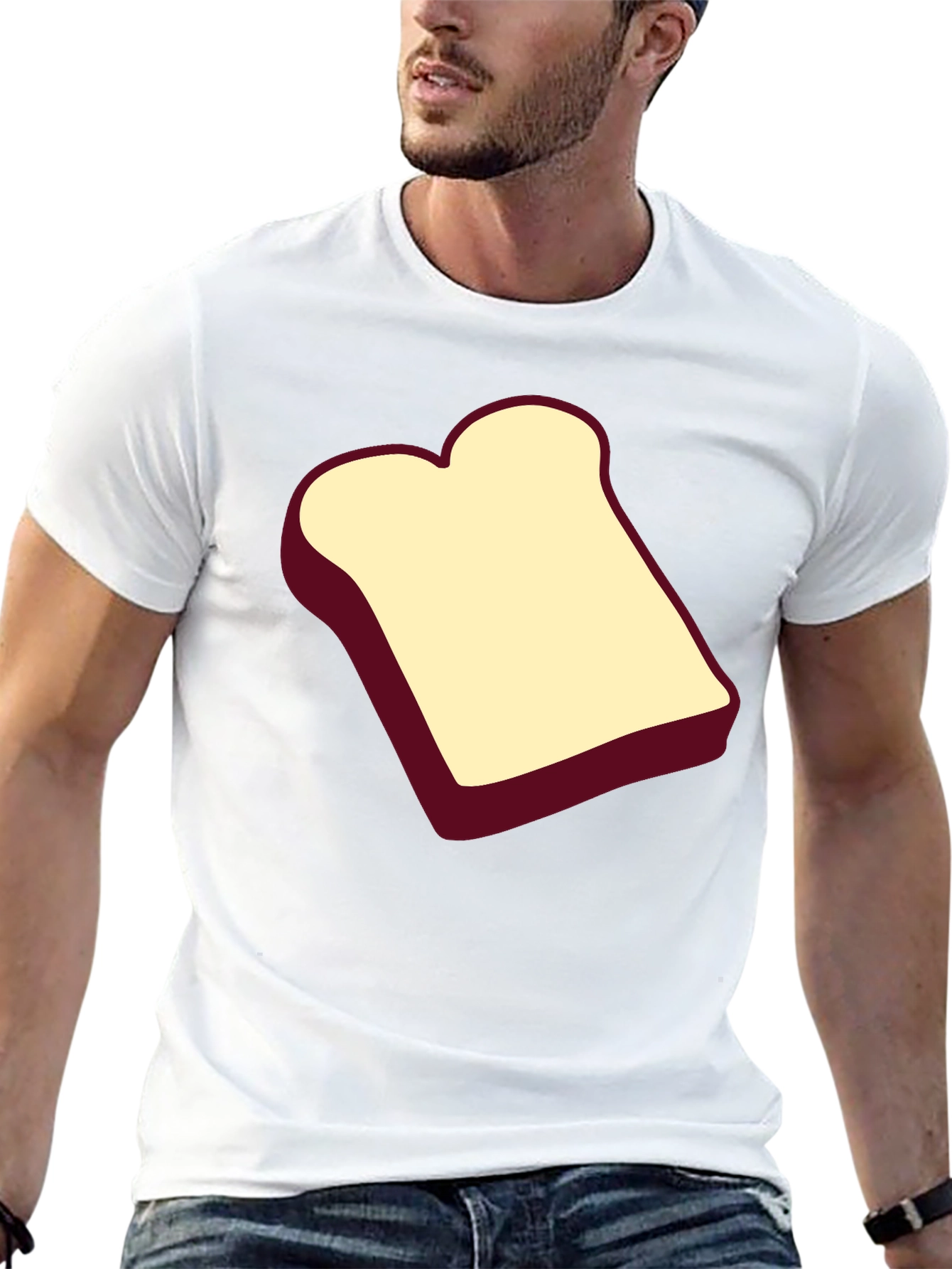 Toast Graphic Black T-Shirt - Unisex Cotton Tee