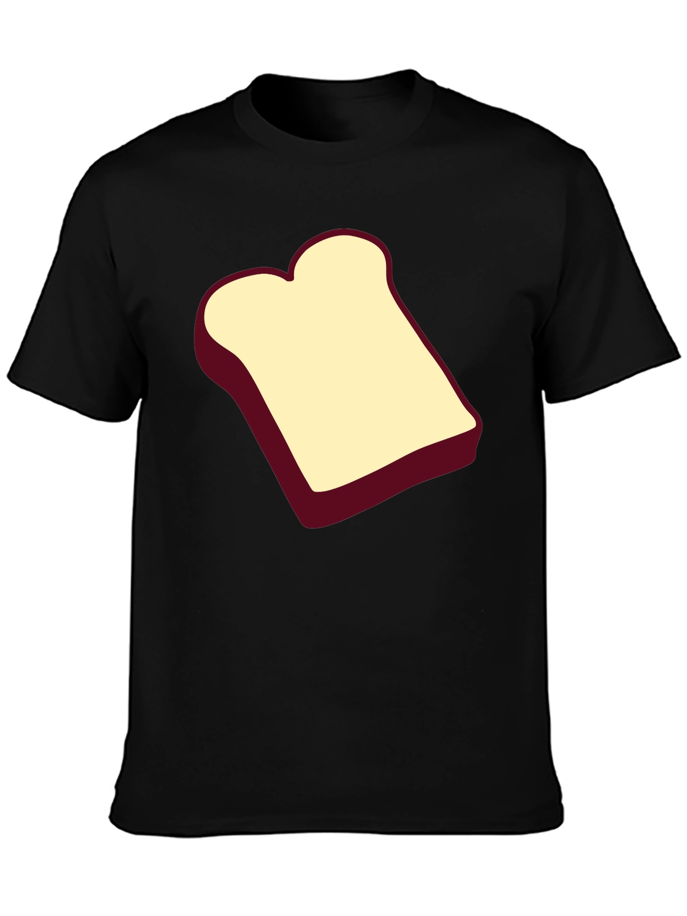 Toast Graphic Black T-Shirt - Unisex Cotton Tee