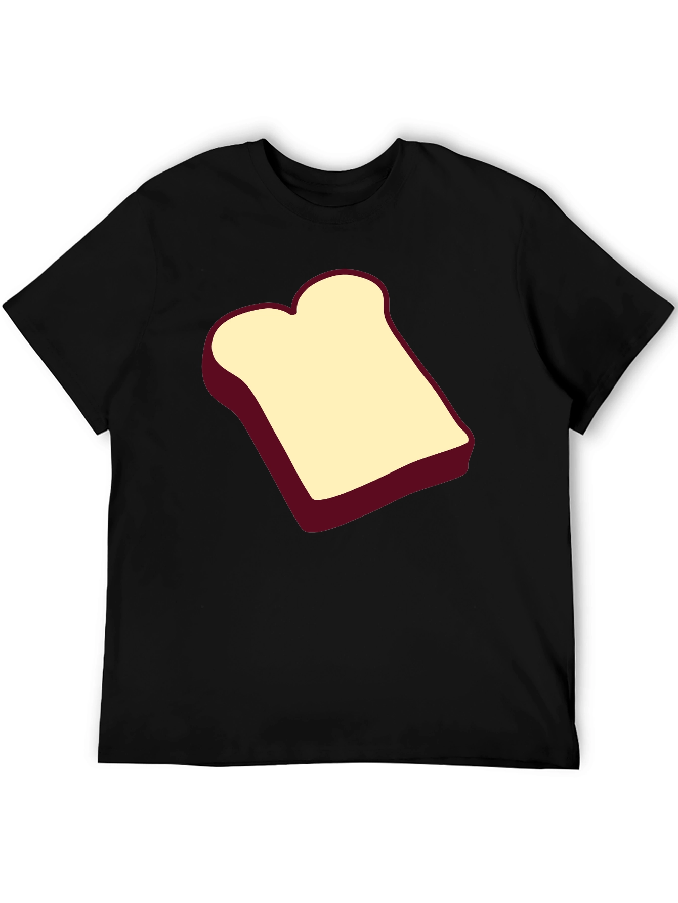 Toast Graphic Black T-Shirt - Unisex Cotton Tee