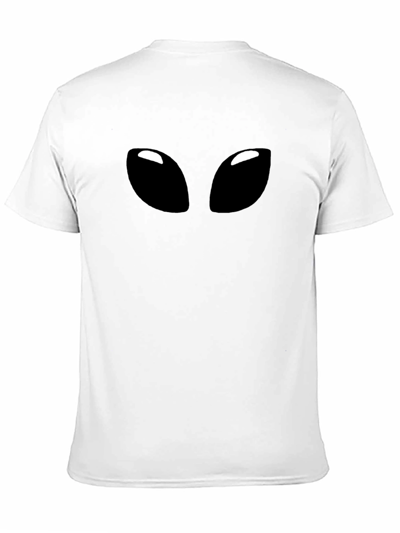 Alien Eyes Graphic Tee - Black Casual T-Shirt