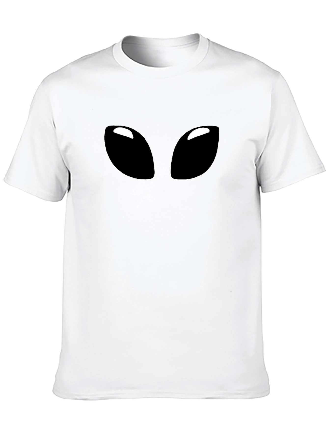 Alien Eyes Graphic Tee - Black Casual T-Shirt