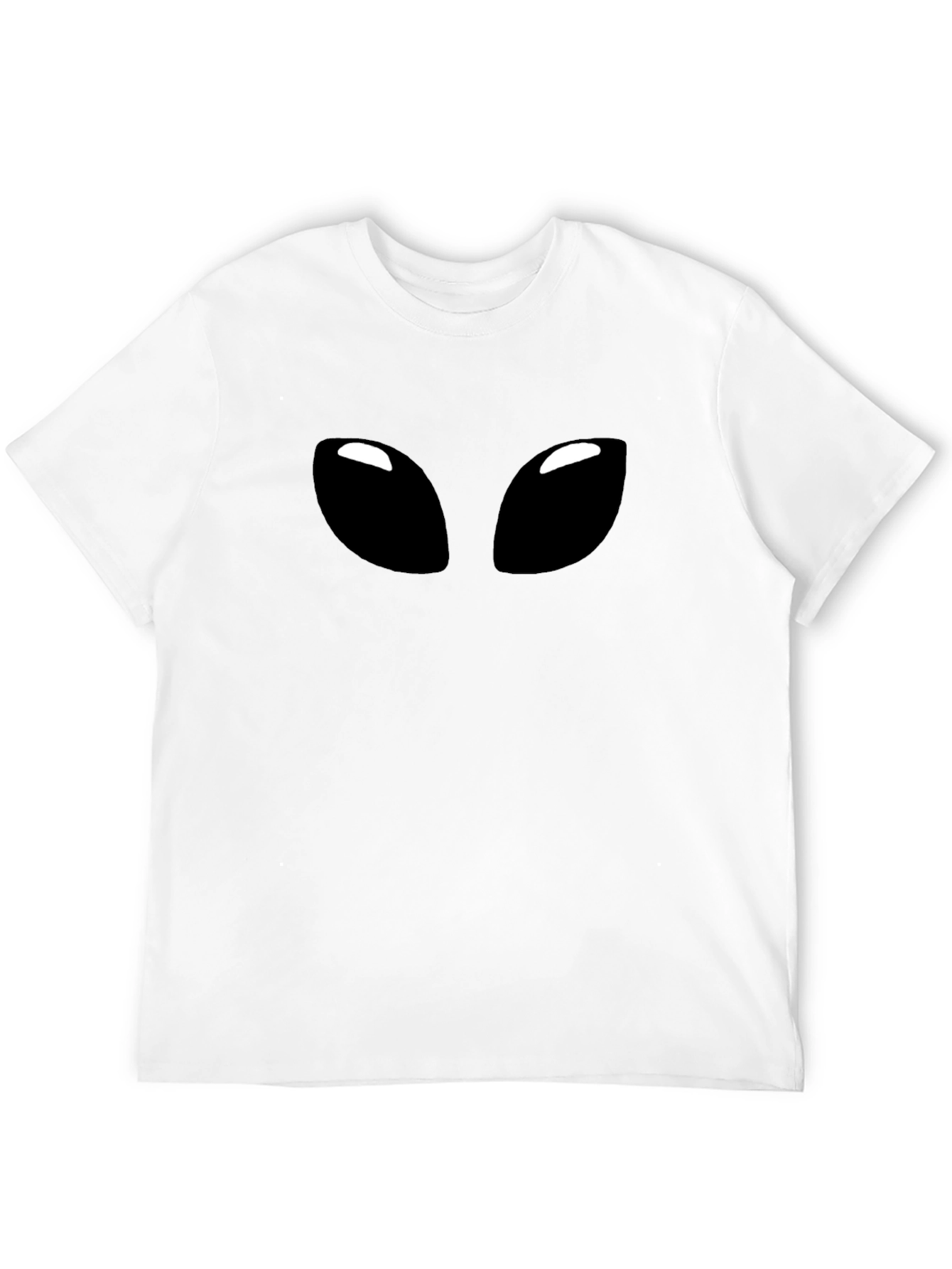 Alien Eyes Graphic Tee - Black Casual T-Shirt