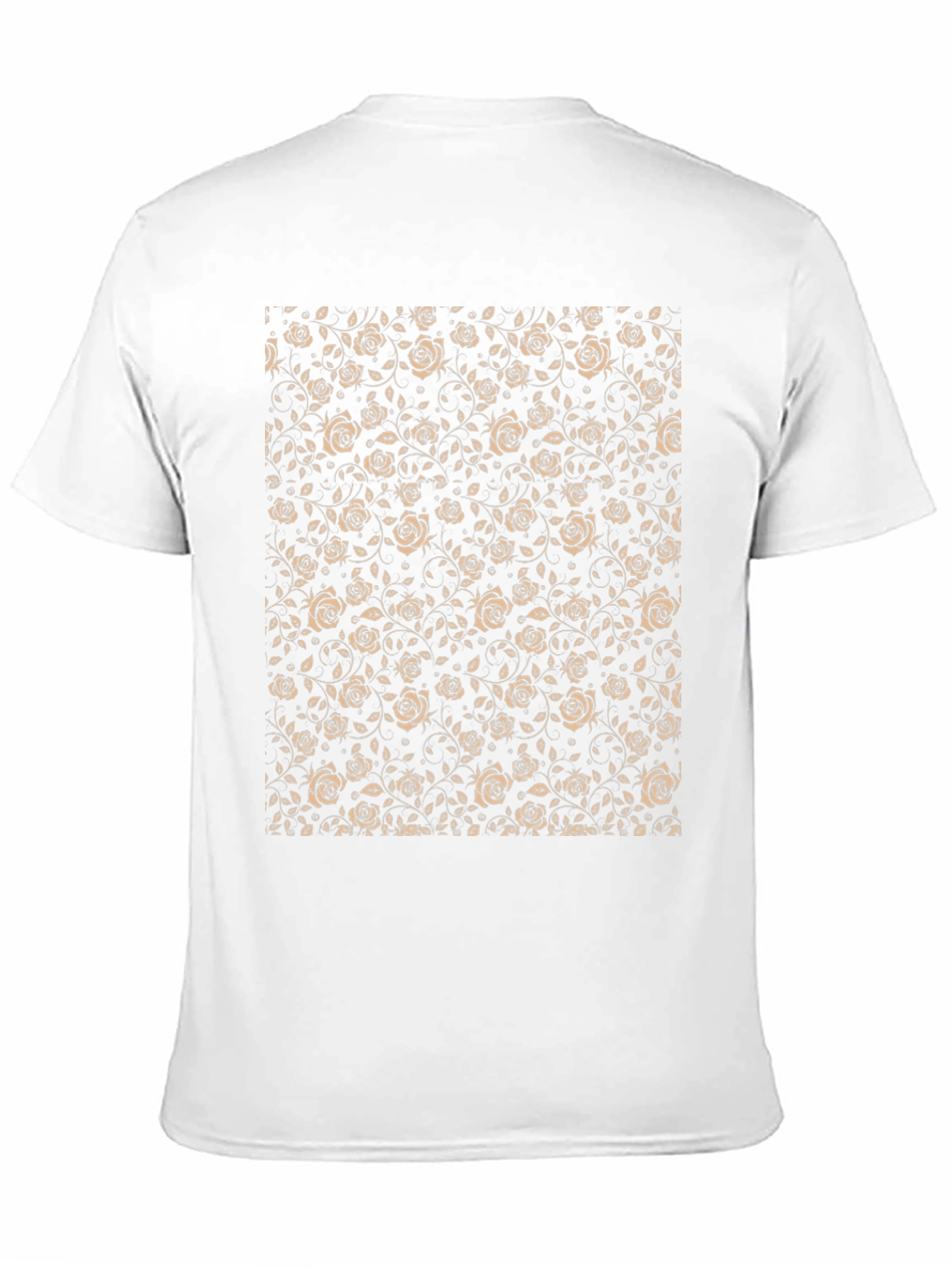 Floral Rose Print Black T-Shirt