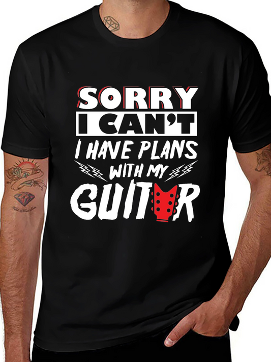 Guitar Plans Graphic T-Shirt - Musician Tee