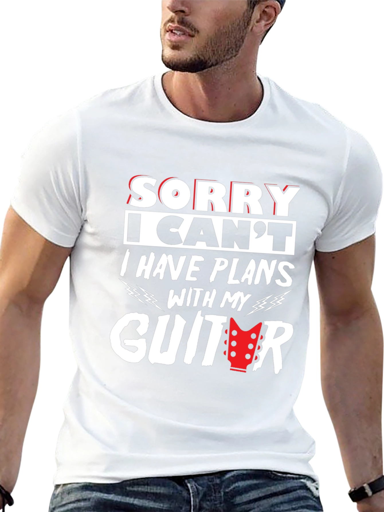 Guitar Plans Graphic T-Shirt - Musician Tee