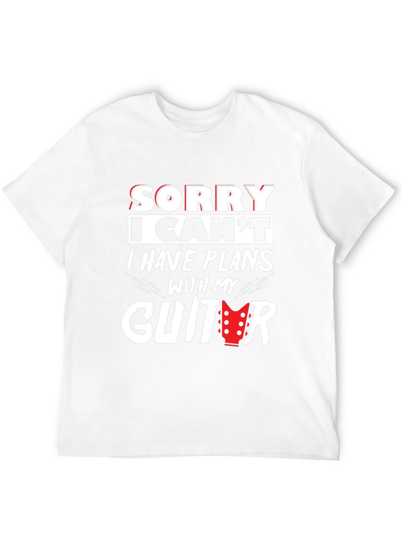 Guitar Plans Graphic T-Shirt - Musician Tee
