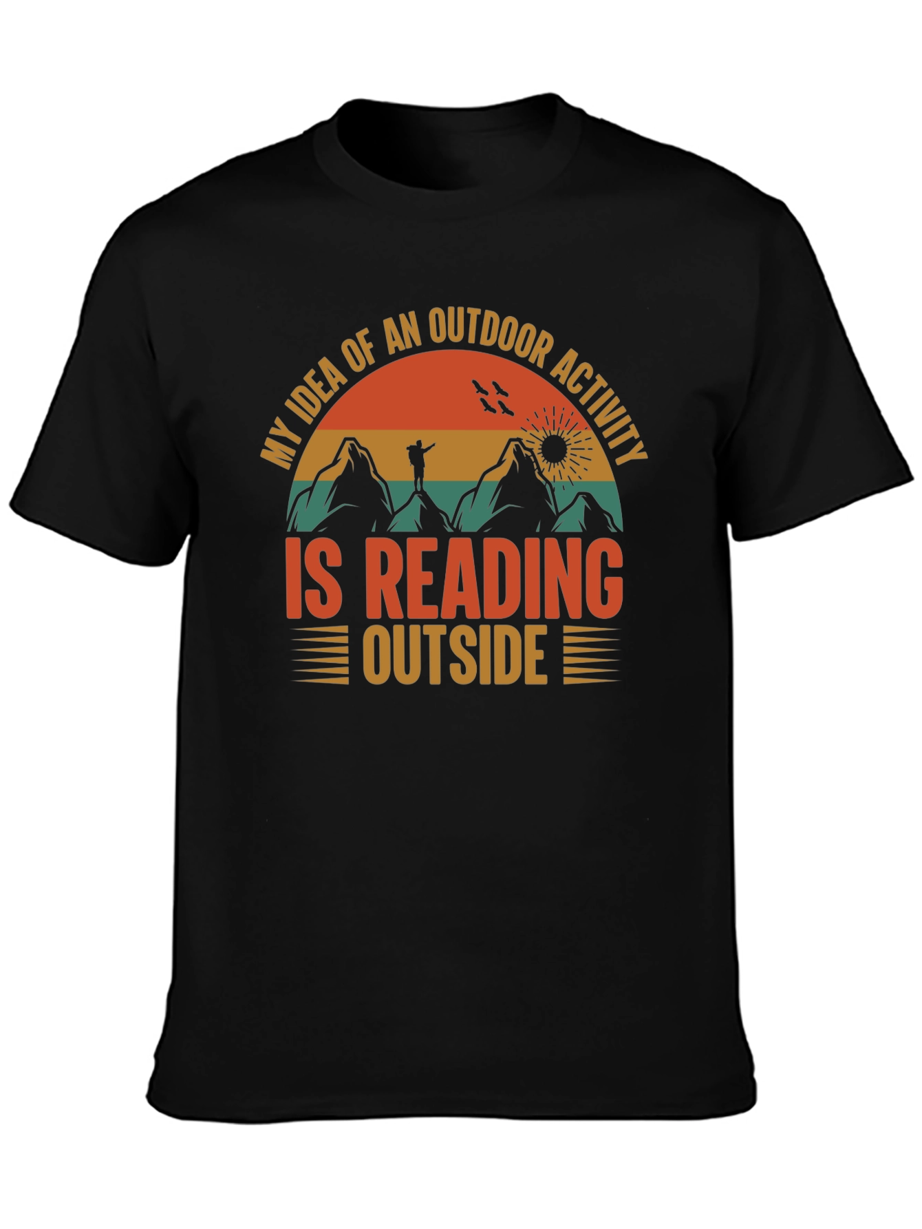 Reading Outside Graphic T-Shirt - Outdoor Activity Tee