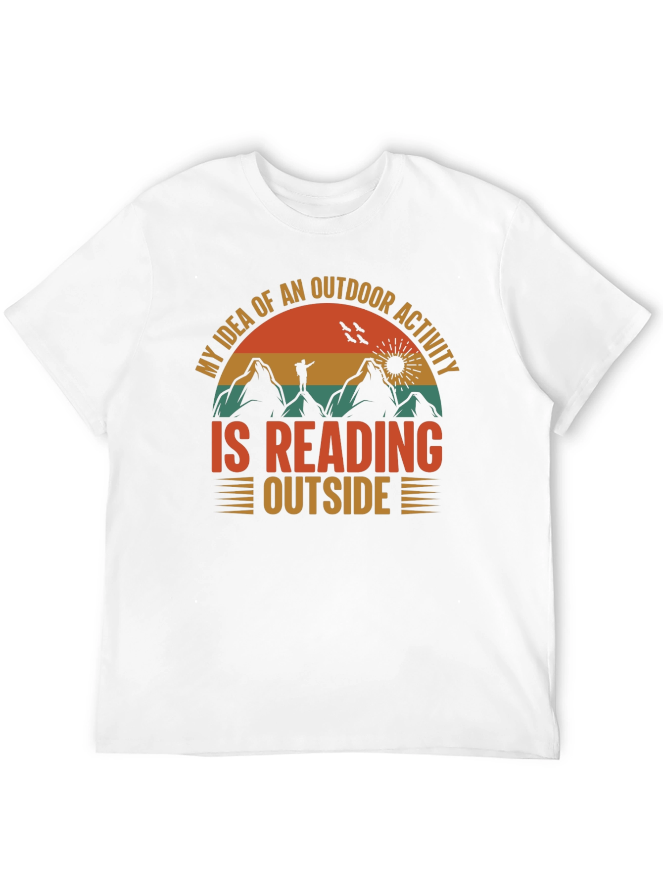 Reading Outside Graphic T-Shirt - Outdoor Activity Tee