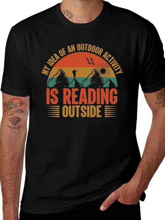 Reading Outside Graphic T-Shirt - Outdoor Activity Tee