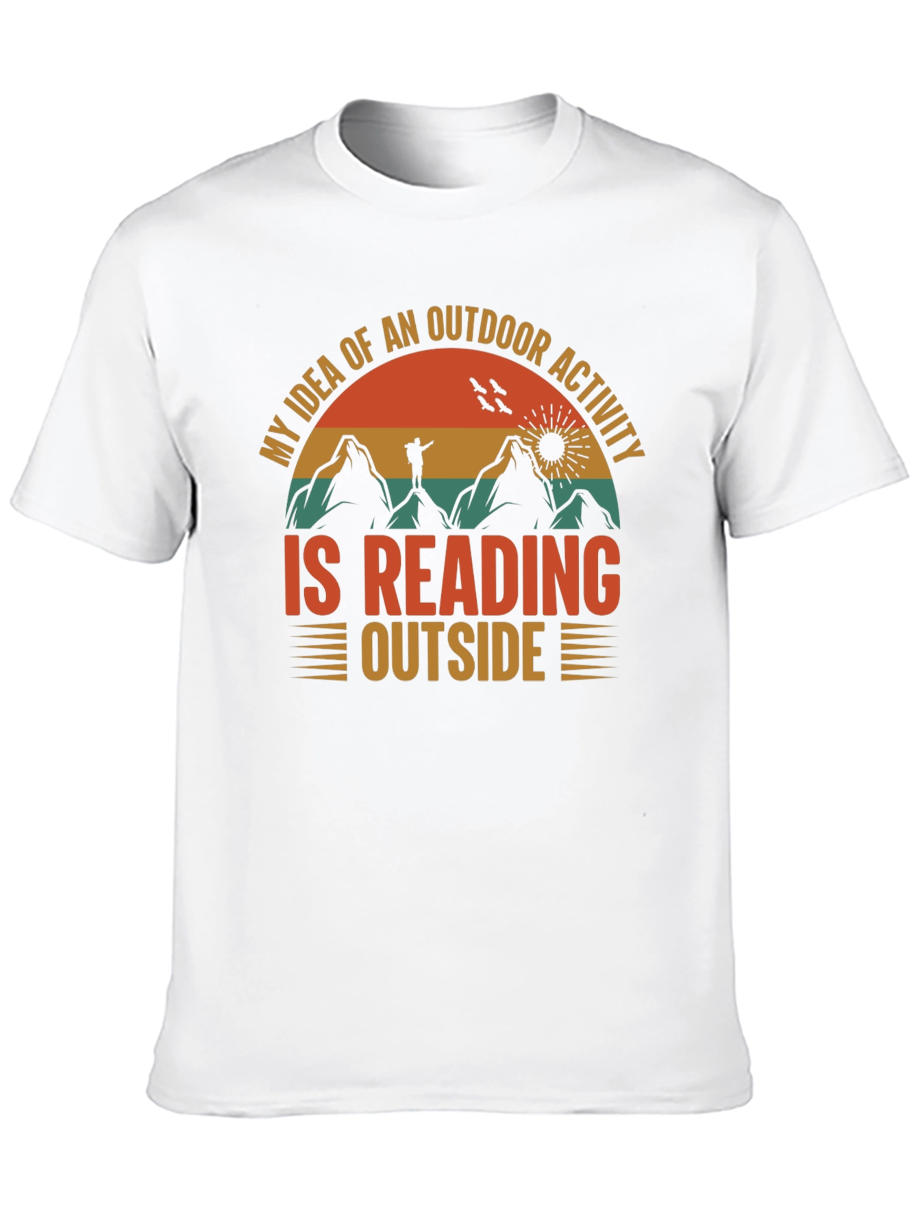 Reading Outside Graphic T-Shirt - Outdoor Activity Tee