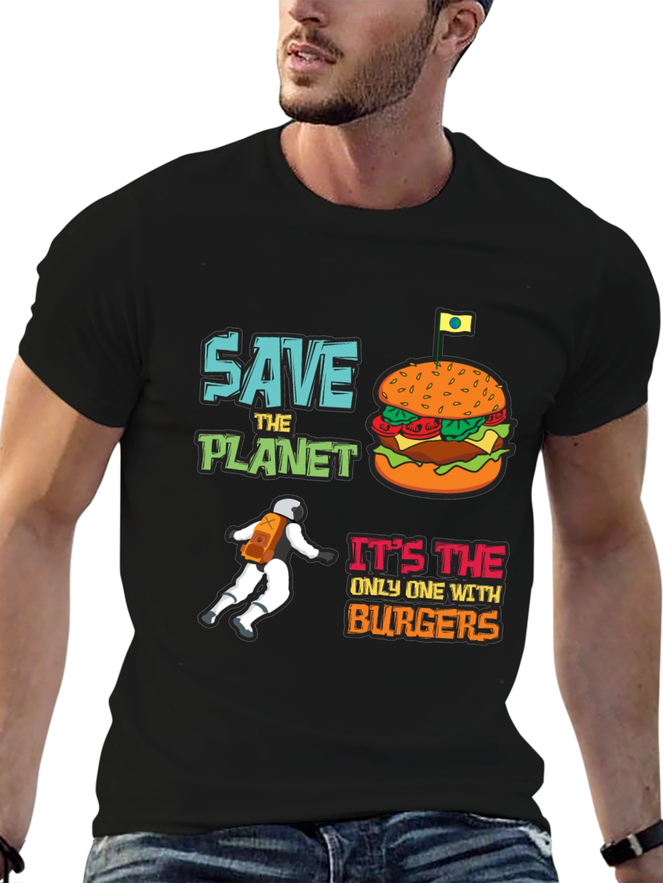 Save the Planet Burger T-Shirt