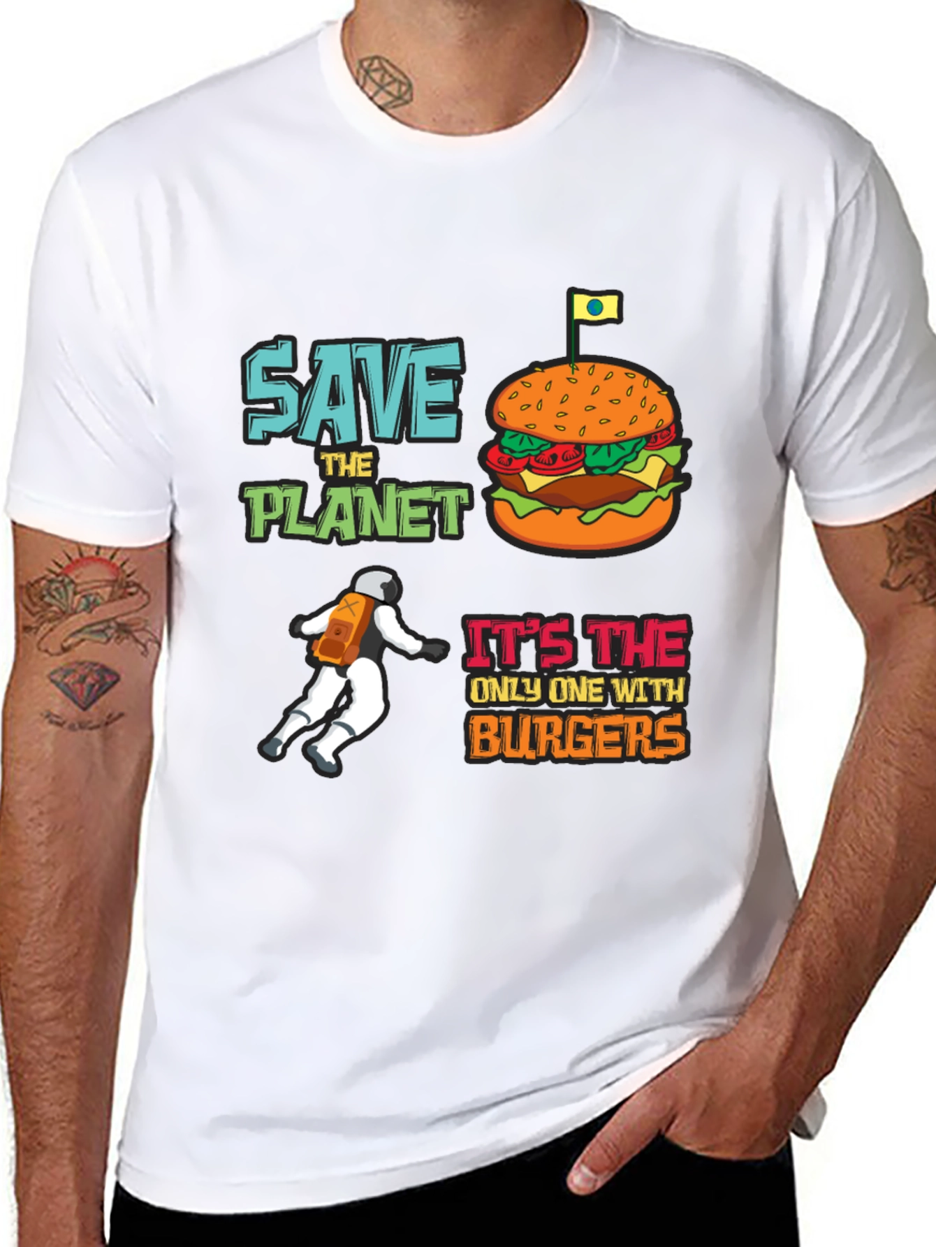 Save the Planet Burger T-Shirt