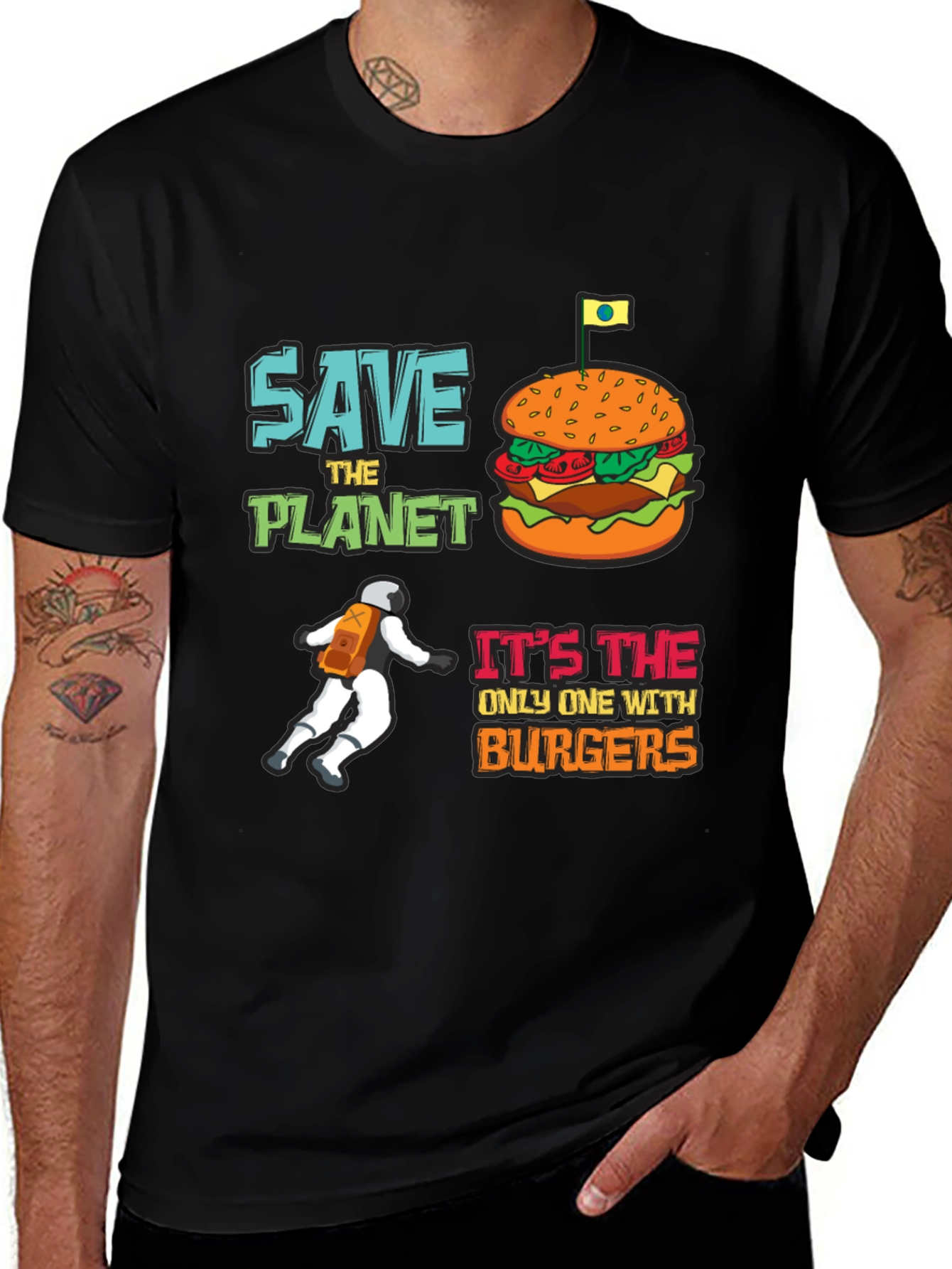 Save the Planet Burger T-Shirt