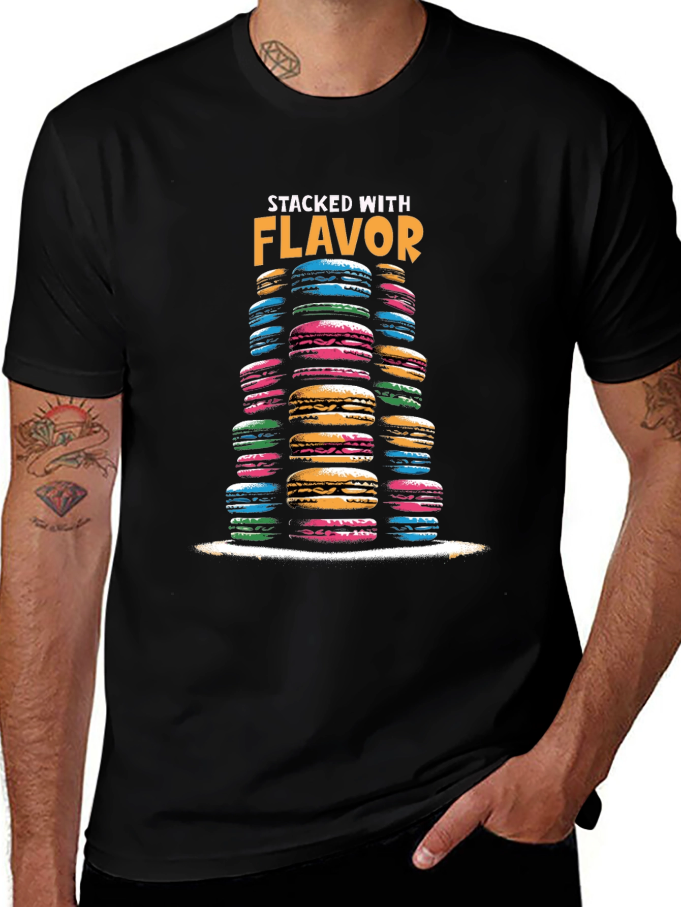 Macaron Stacked With Flavor T-Shirt