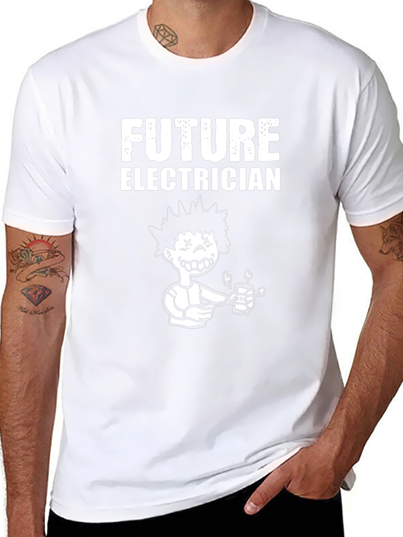Future Electrician T-Shirt - Funny Cartoon Design