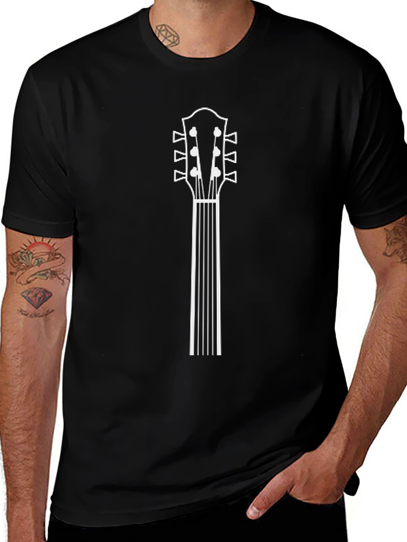 Guitar Neck Graphic T-Shirt - Music Lover Tee