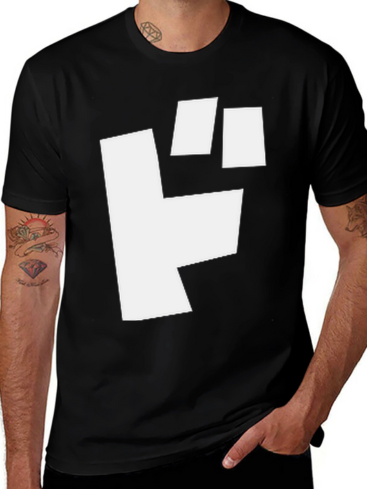 Bold Graphic Tee - White Symbol on Black
