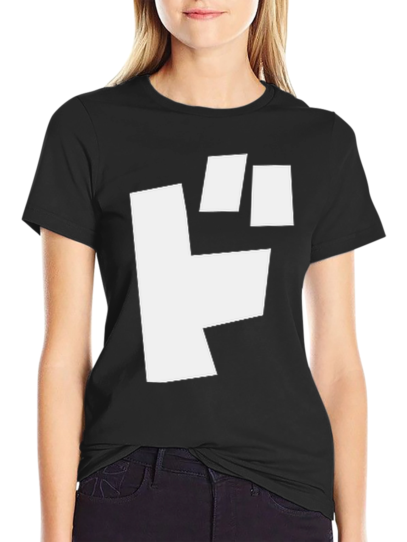 Bold Graphic Tee - White Symbol on Black