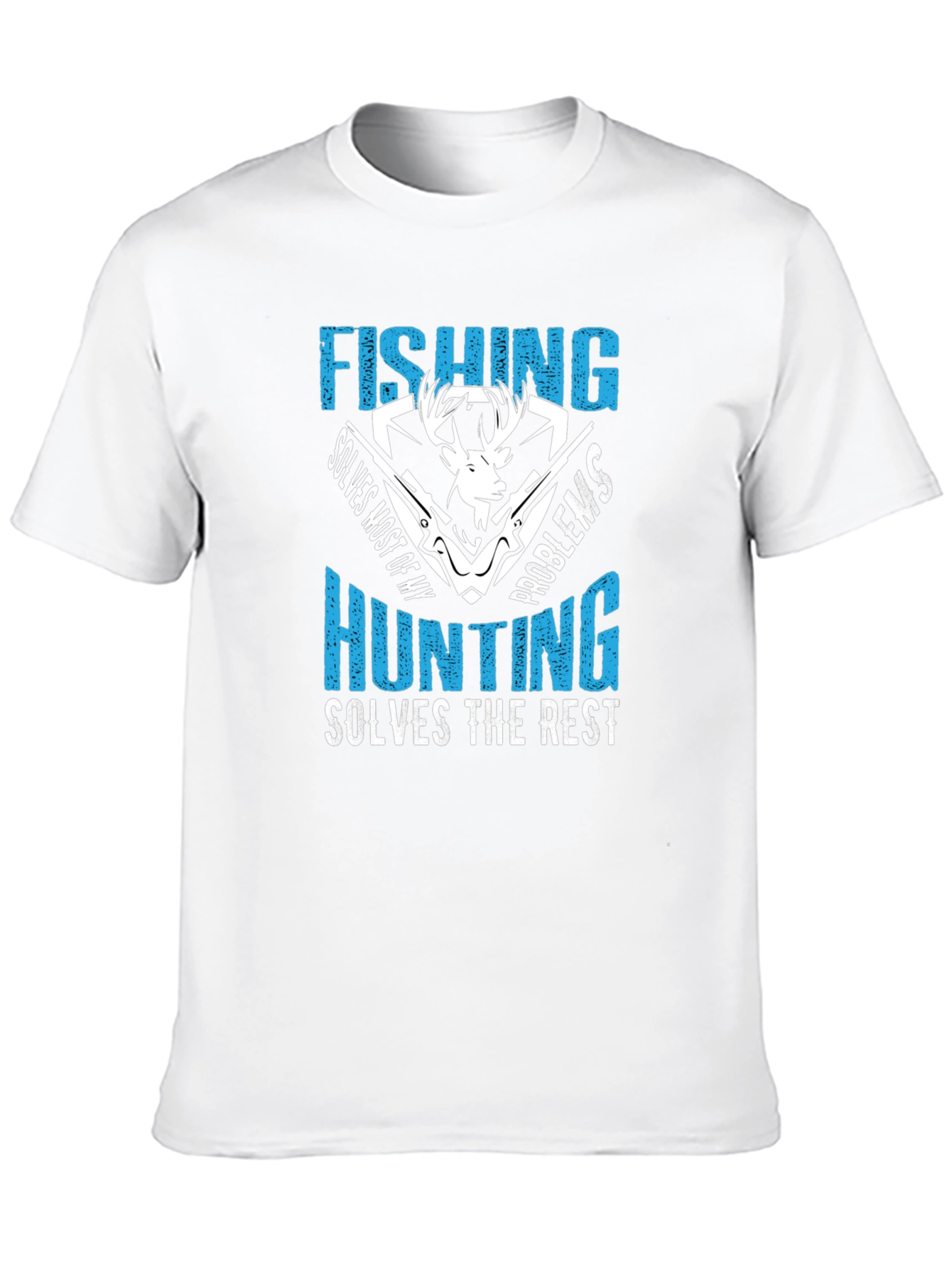 Fishing Hunting Solves Problems Graphic T-Shirt