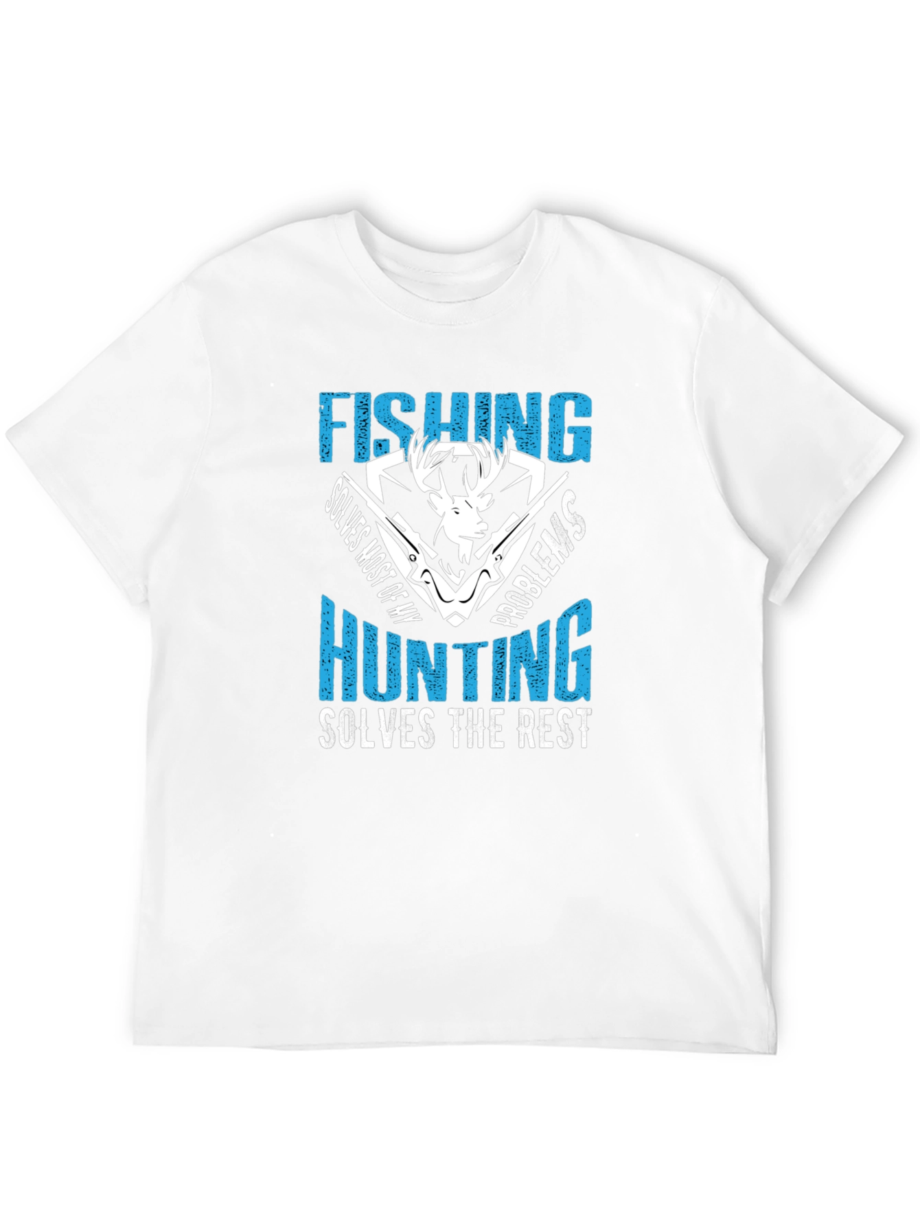 Fishing Hunting Solves Problems Graphic T-Shirt