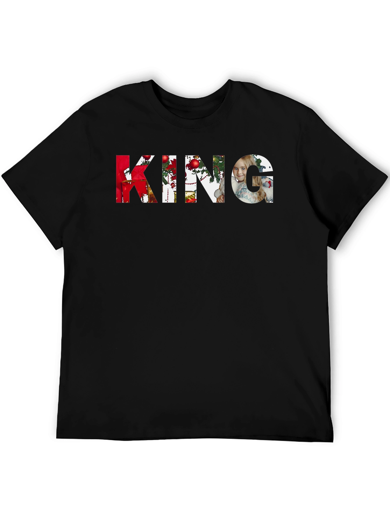 Personalized KING Photo T-Shirt - Custom Christmas Design