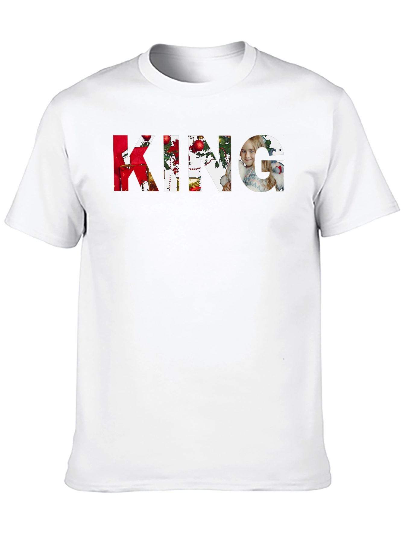 Personalized KING Photo T-Shirt - Custom Christmas Design