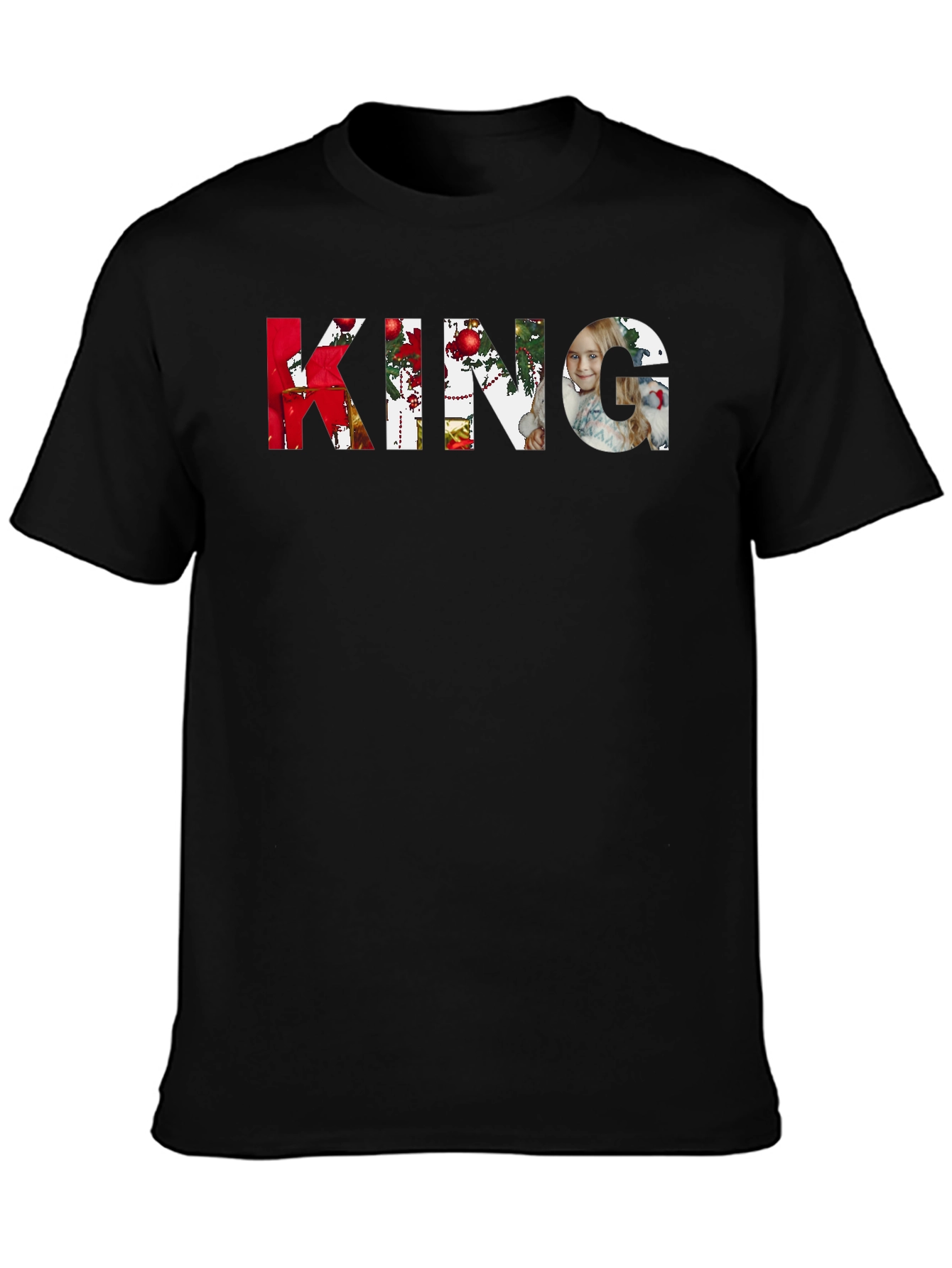 Personalized KING Photo T-Shirt - Custom Christmas Design