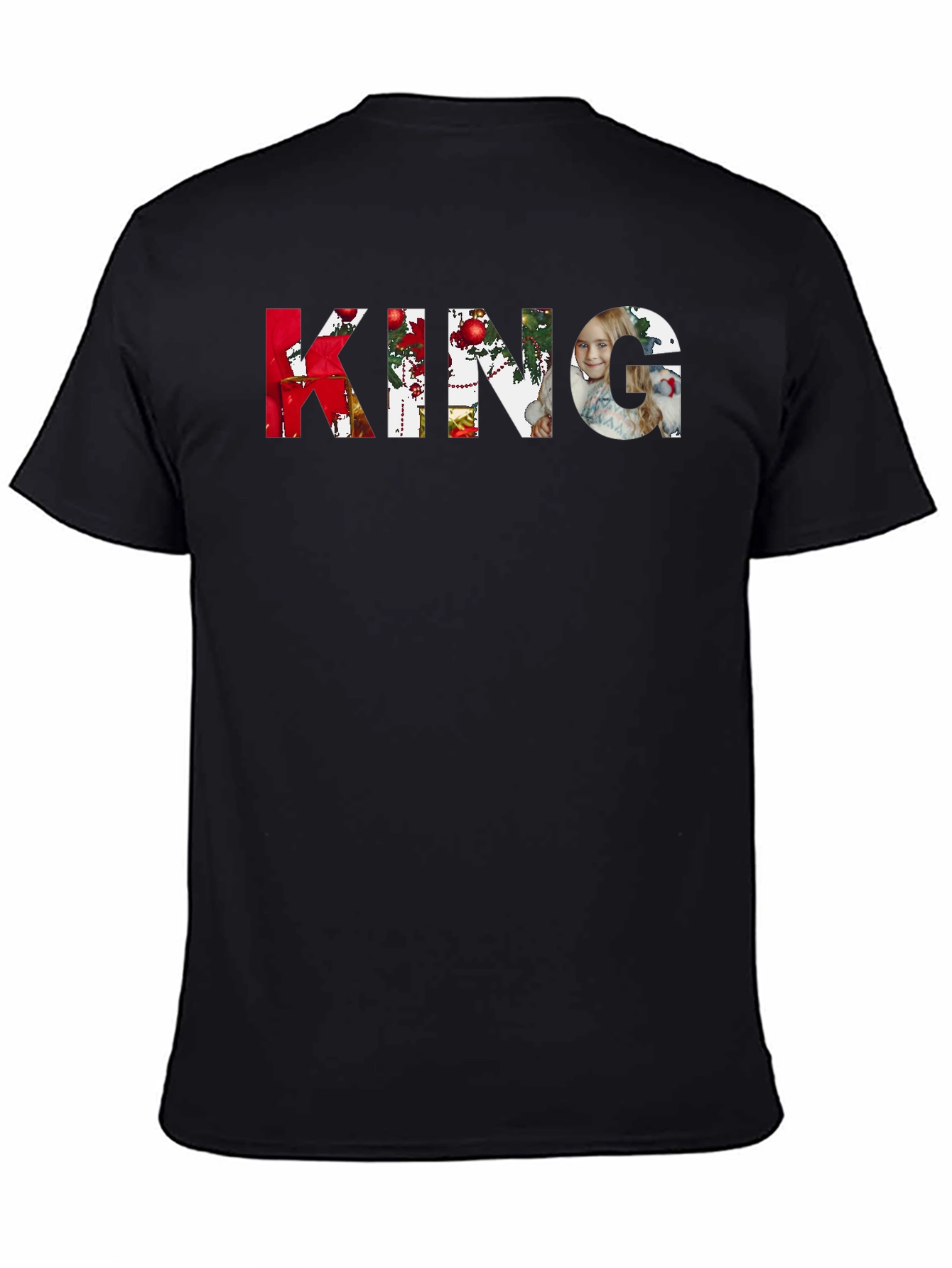Personalized KING Photo T-Shirt - Custom Christmas Design