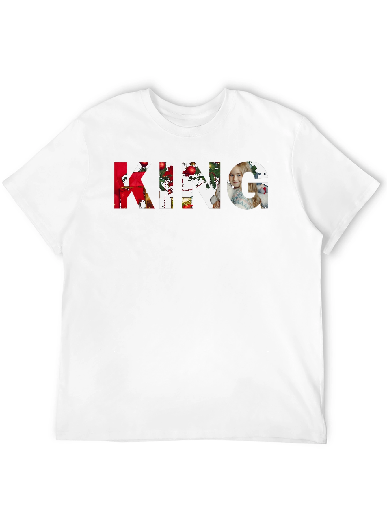Personalized KING Photo T-Shirt - Custom Christmas Design