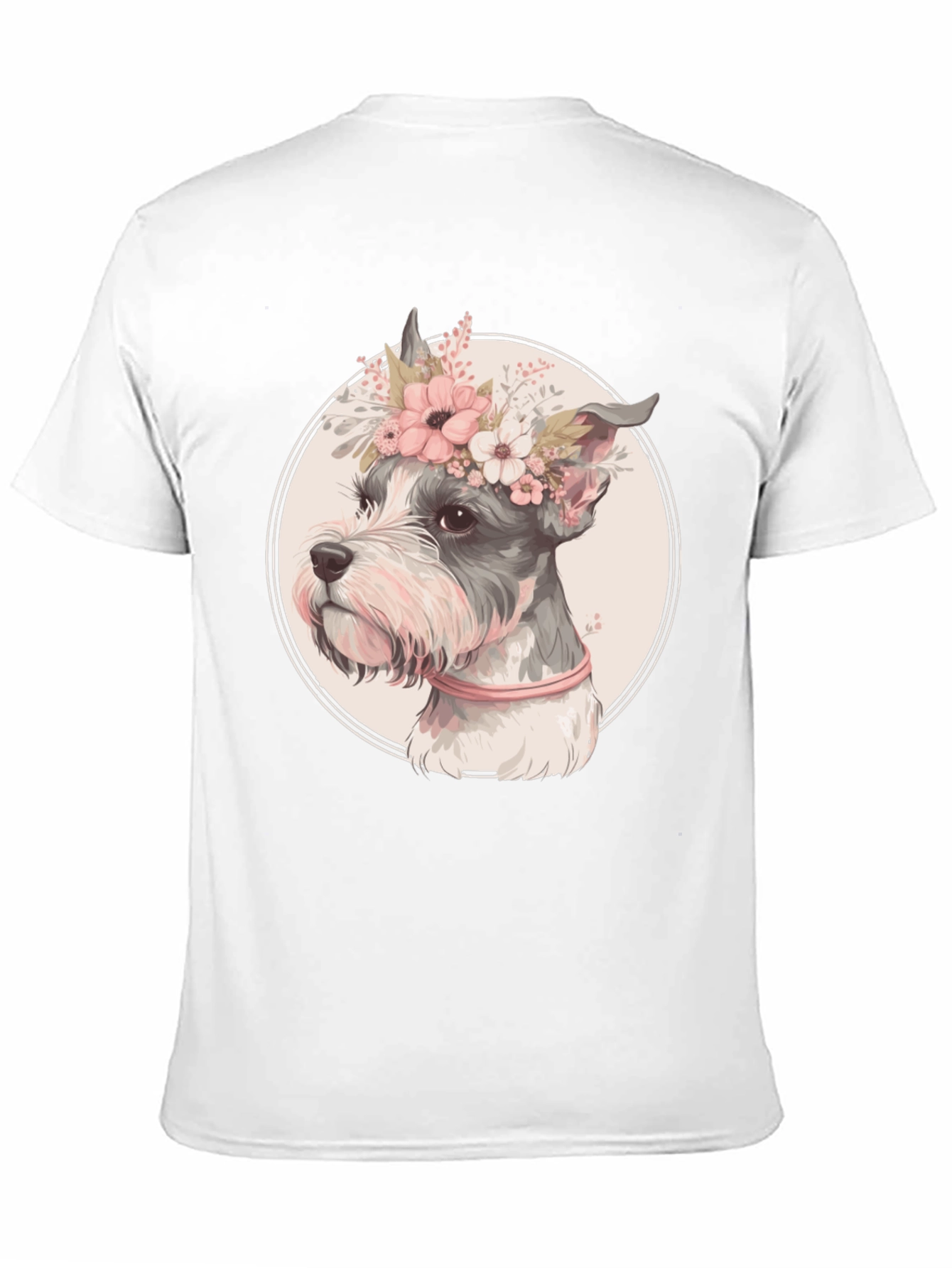 Dog with Flower Crown Graphic Tee