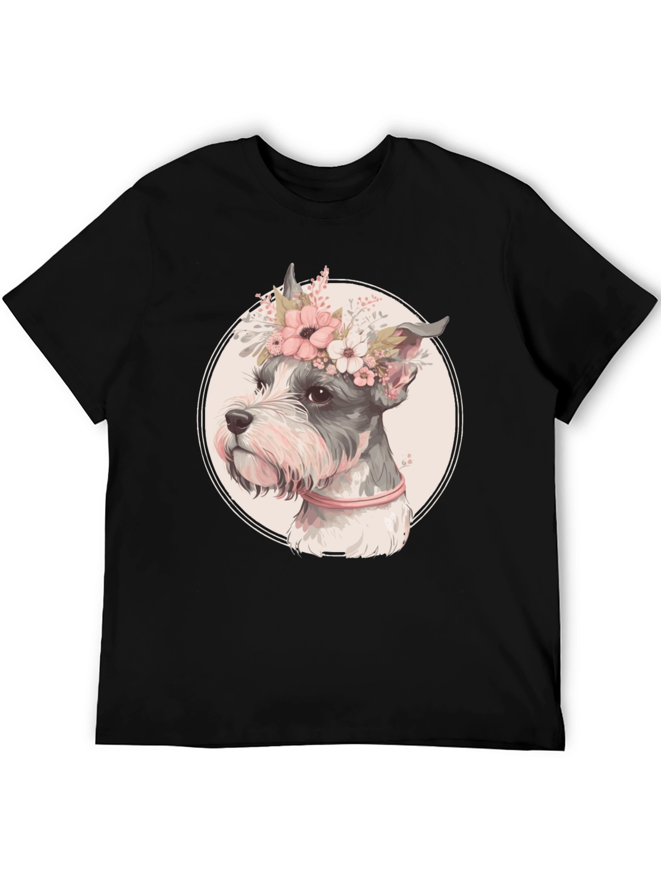 Dog with Flower Crown Graphic Tee