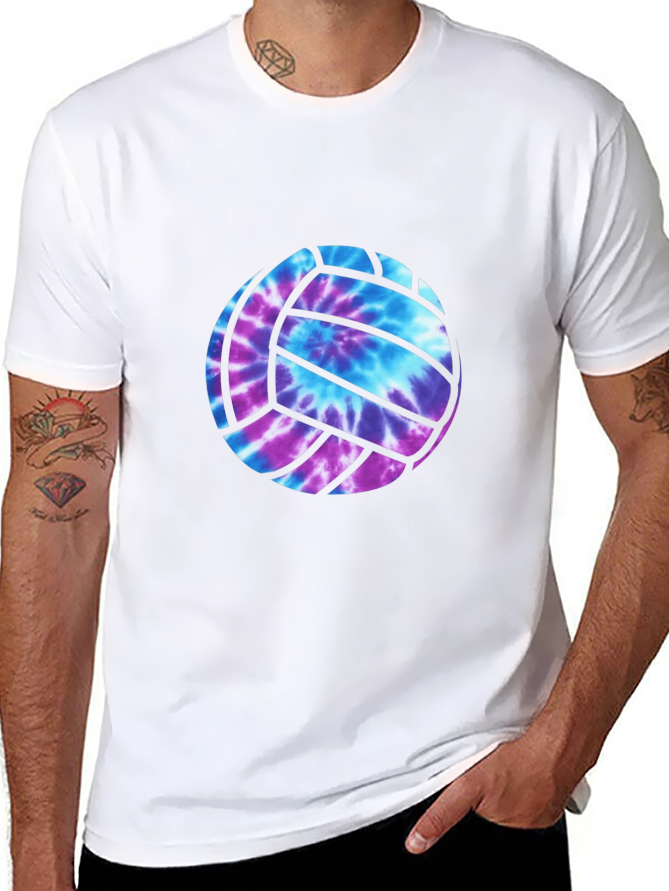 Tie-Dye Volleyball Graphic Tee