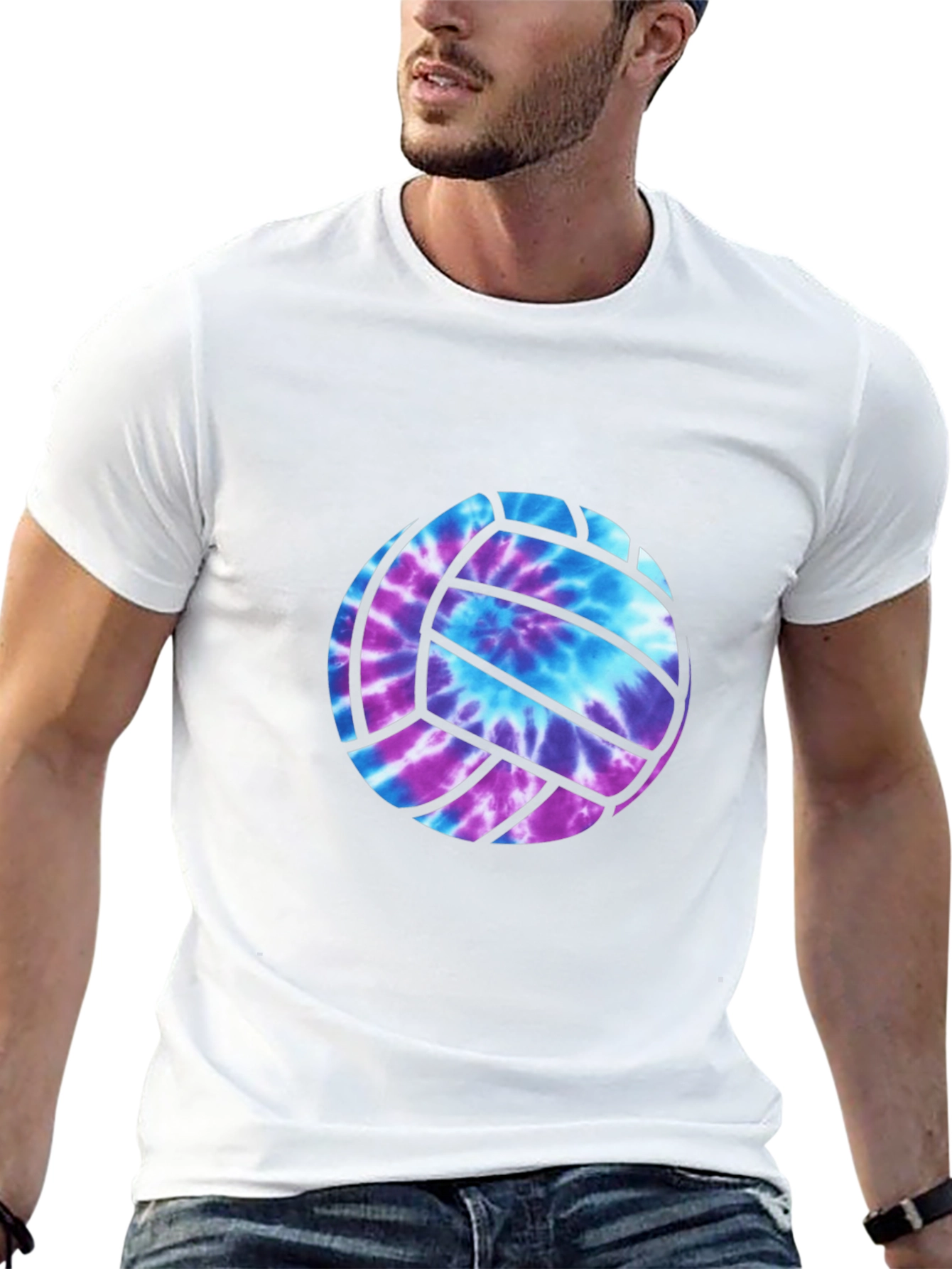 Tie-Dye Volleyball Graphic Tee