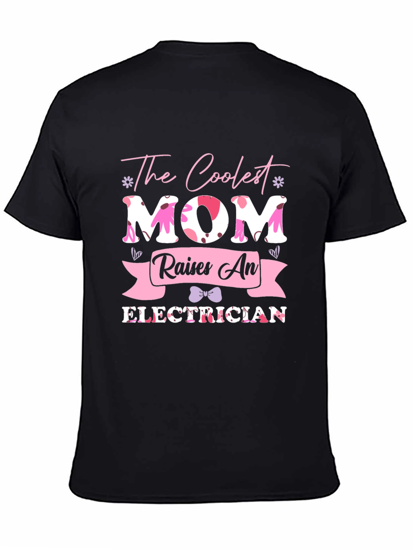 Coolest Mom Electrician T-Shirt - Mens Black Tee