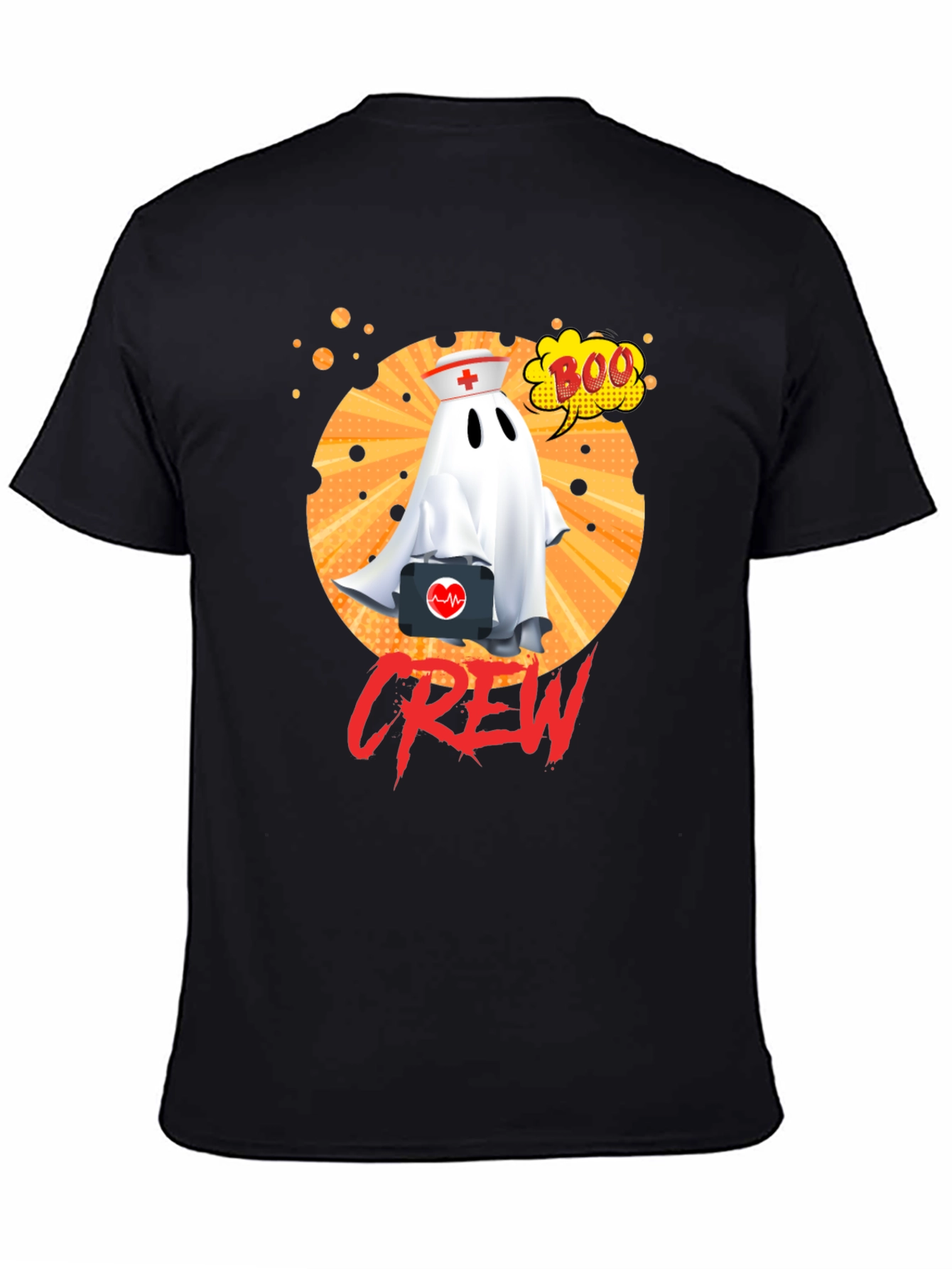 Nurse Ghost Crew Halloween T-Shirt
