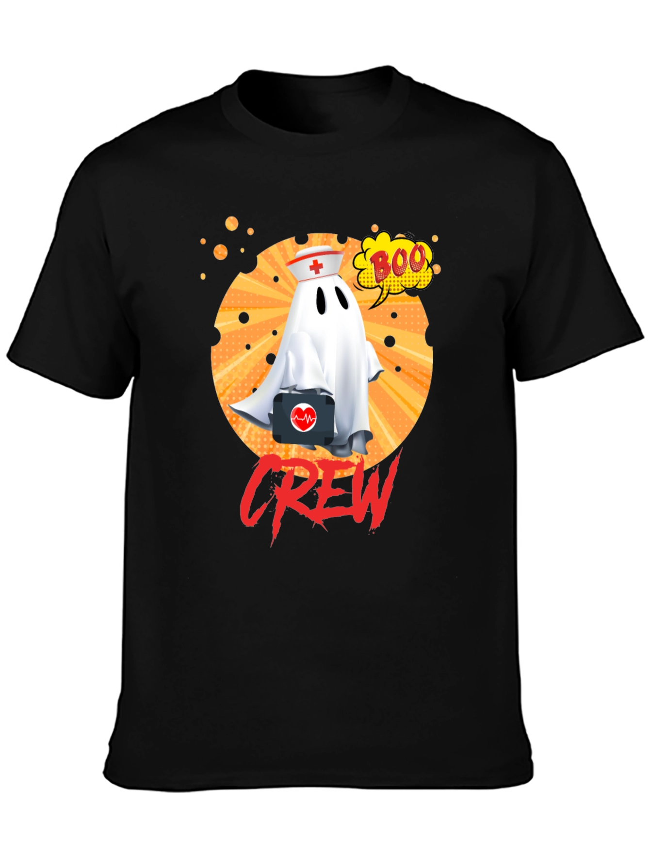 Nurse Ghost Crew Halloween T-Shirt