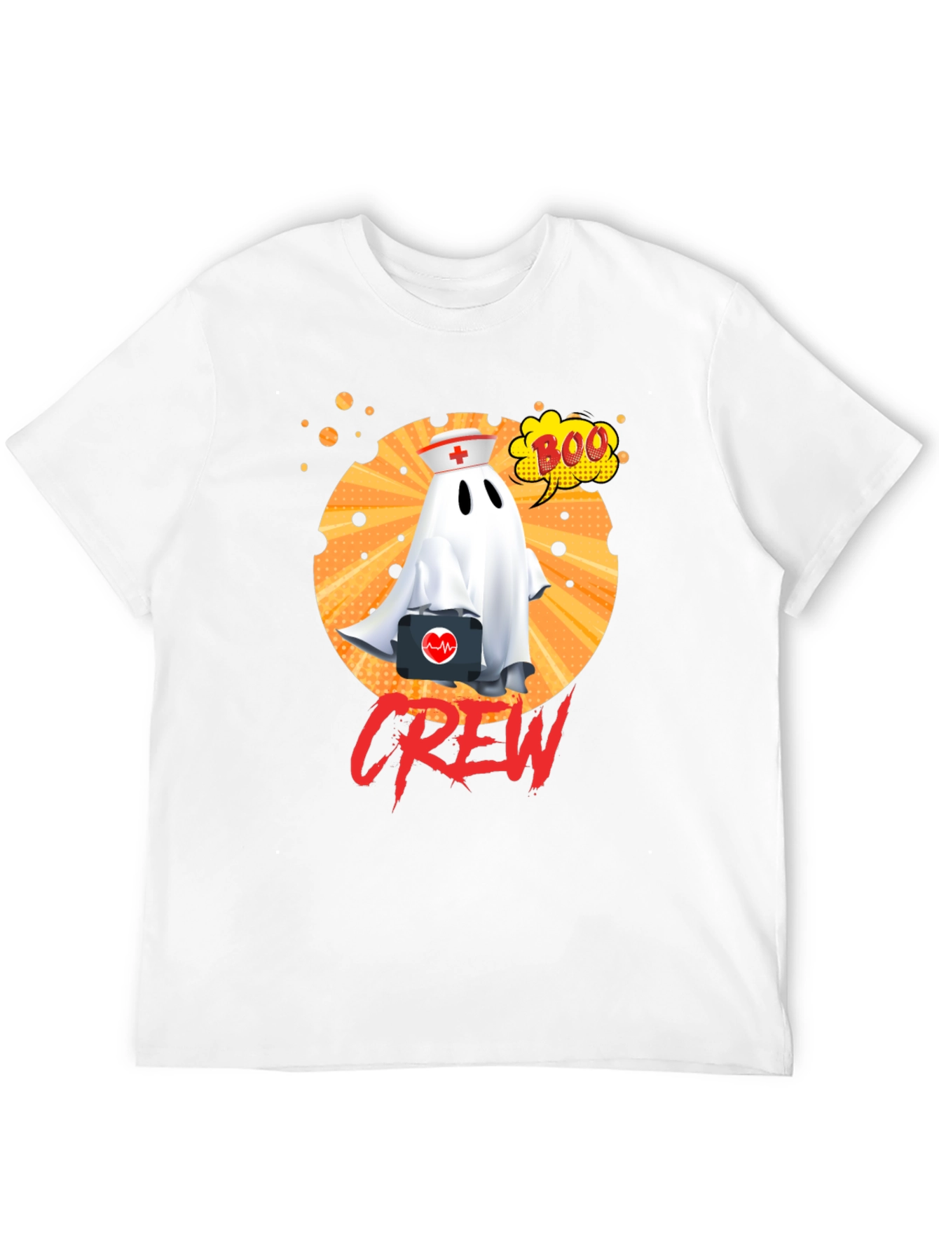 Nurse Ghost Crew Halloween T-Shirt