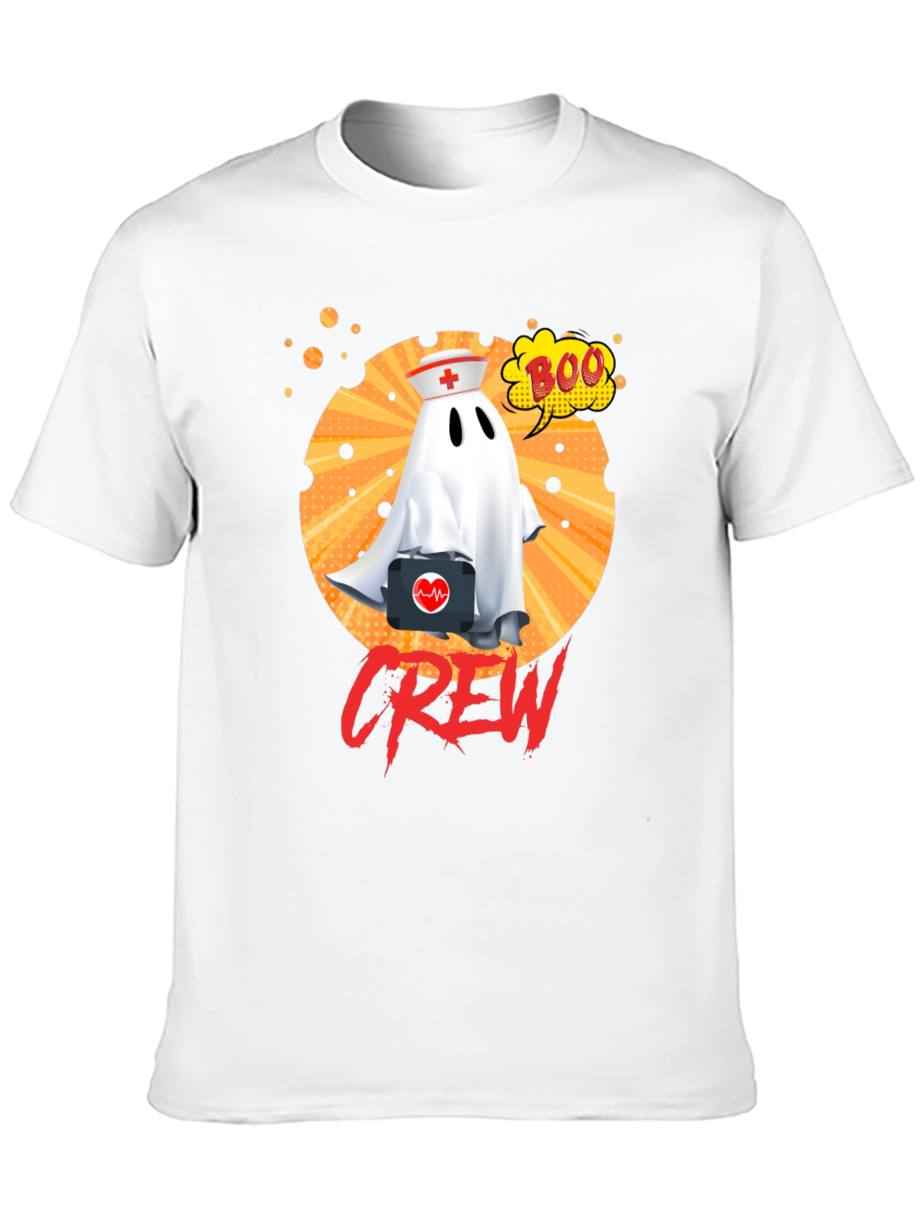 Nurse Ghost Crew Halloween T-Shirt