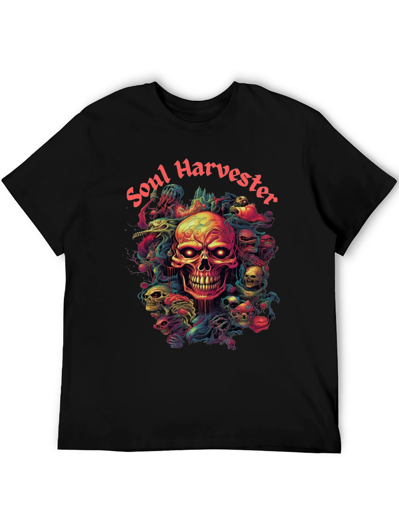 Soul Harvester Graphic Tee - Skull Design
