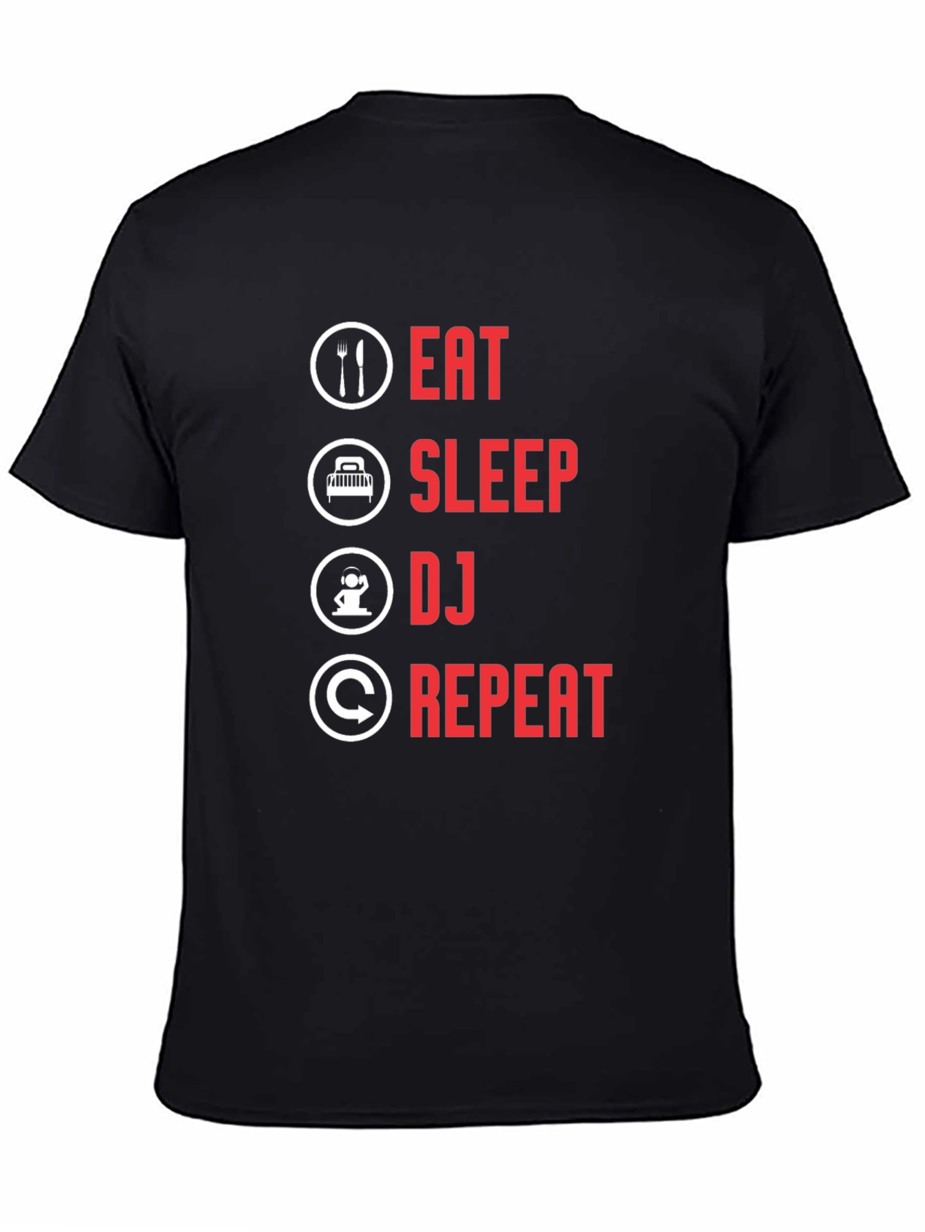 Eat Sleep DJ Repeat Black T-Shirt